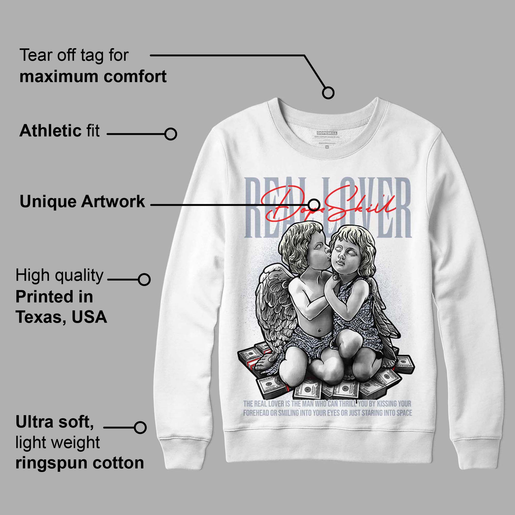 White Cement Reimagined 3s superstreetwear Sweatshirt Real Lover Graphic