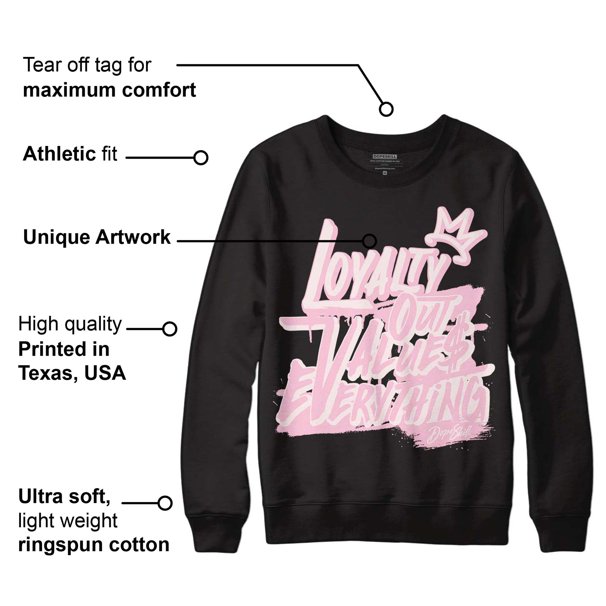 Dunk Low Pink Foam superstreetwear Sweatshirt LOVE Graphic