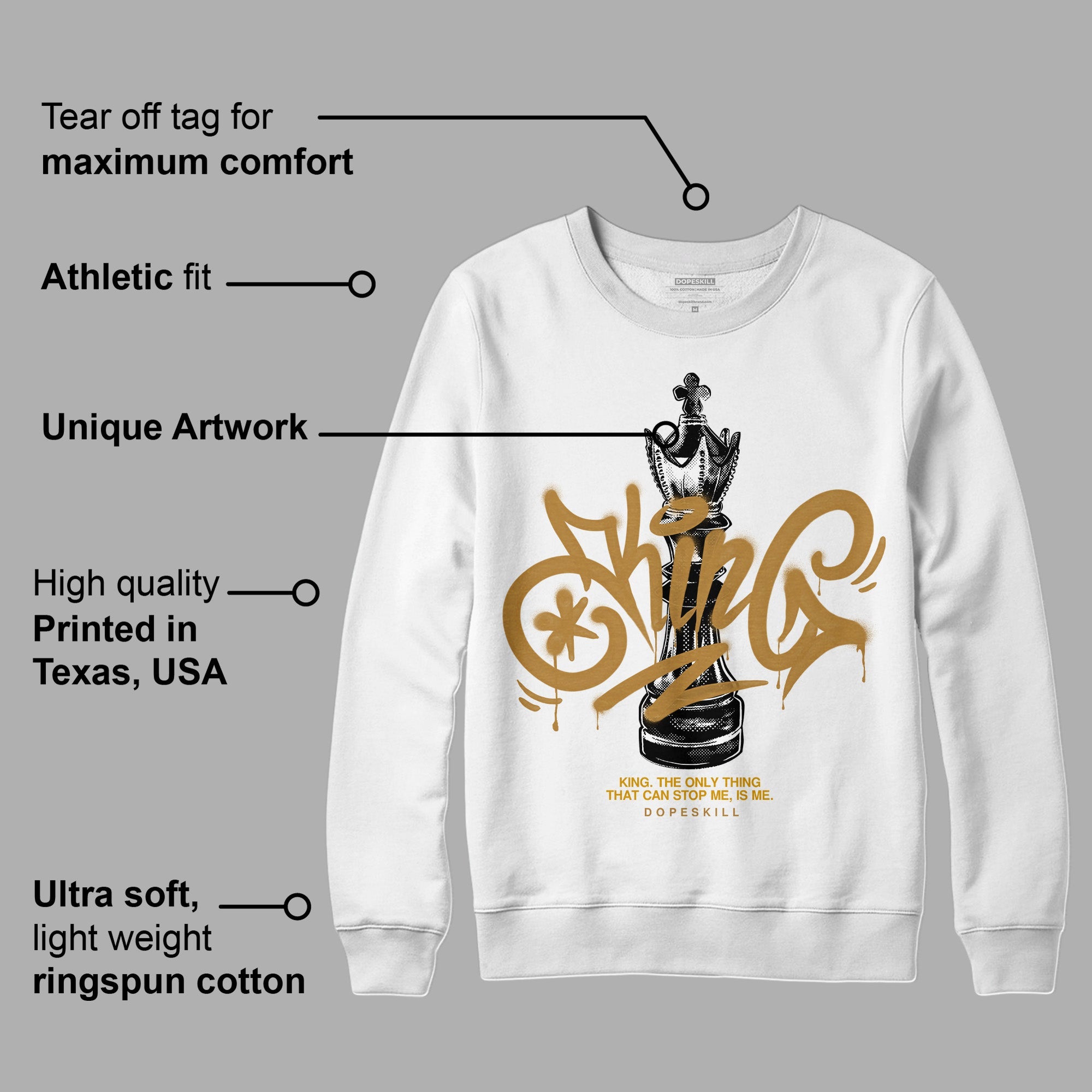 Wheat 13s superstreetwear Sweatshirt King Chess Graphic