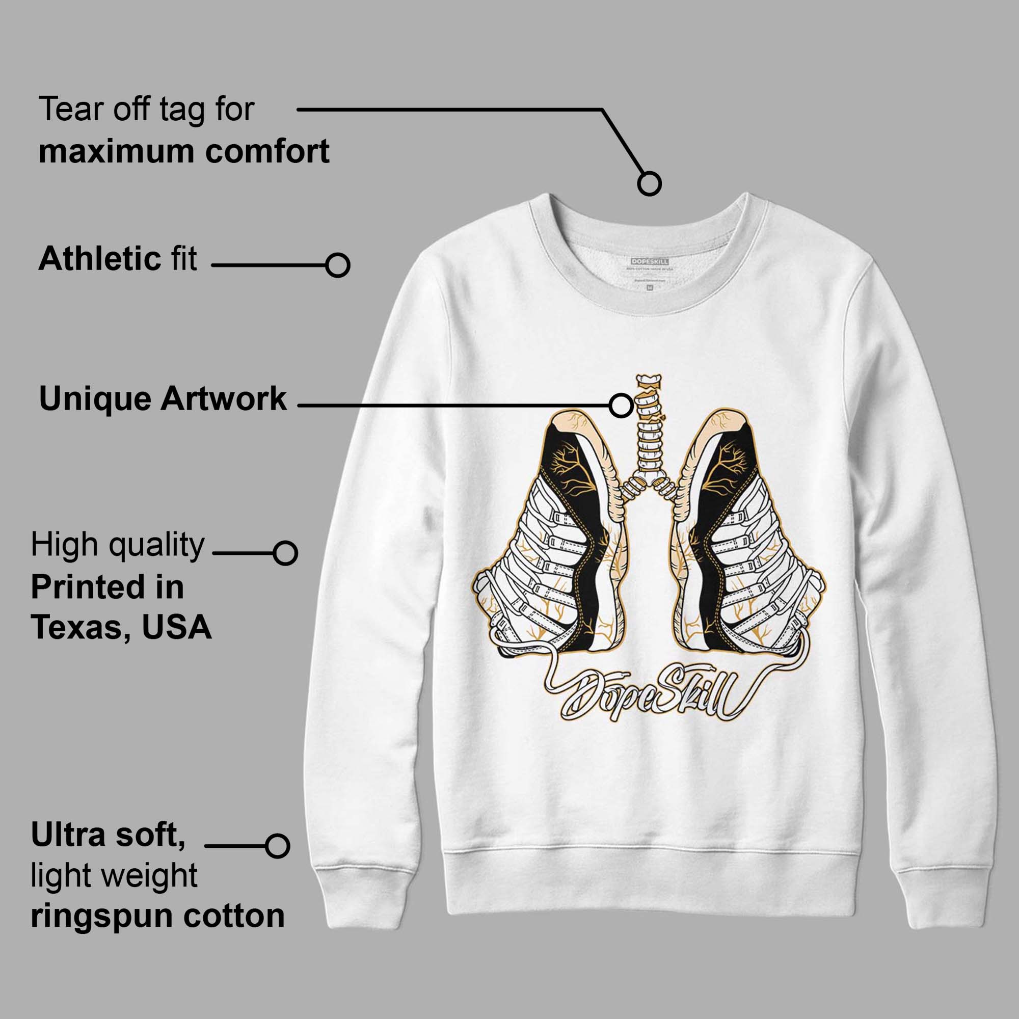 Gratitude 11s superstreetwear Sweatshirt Breathe Graphic