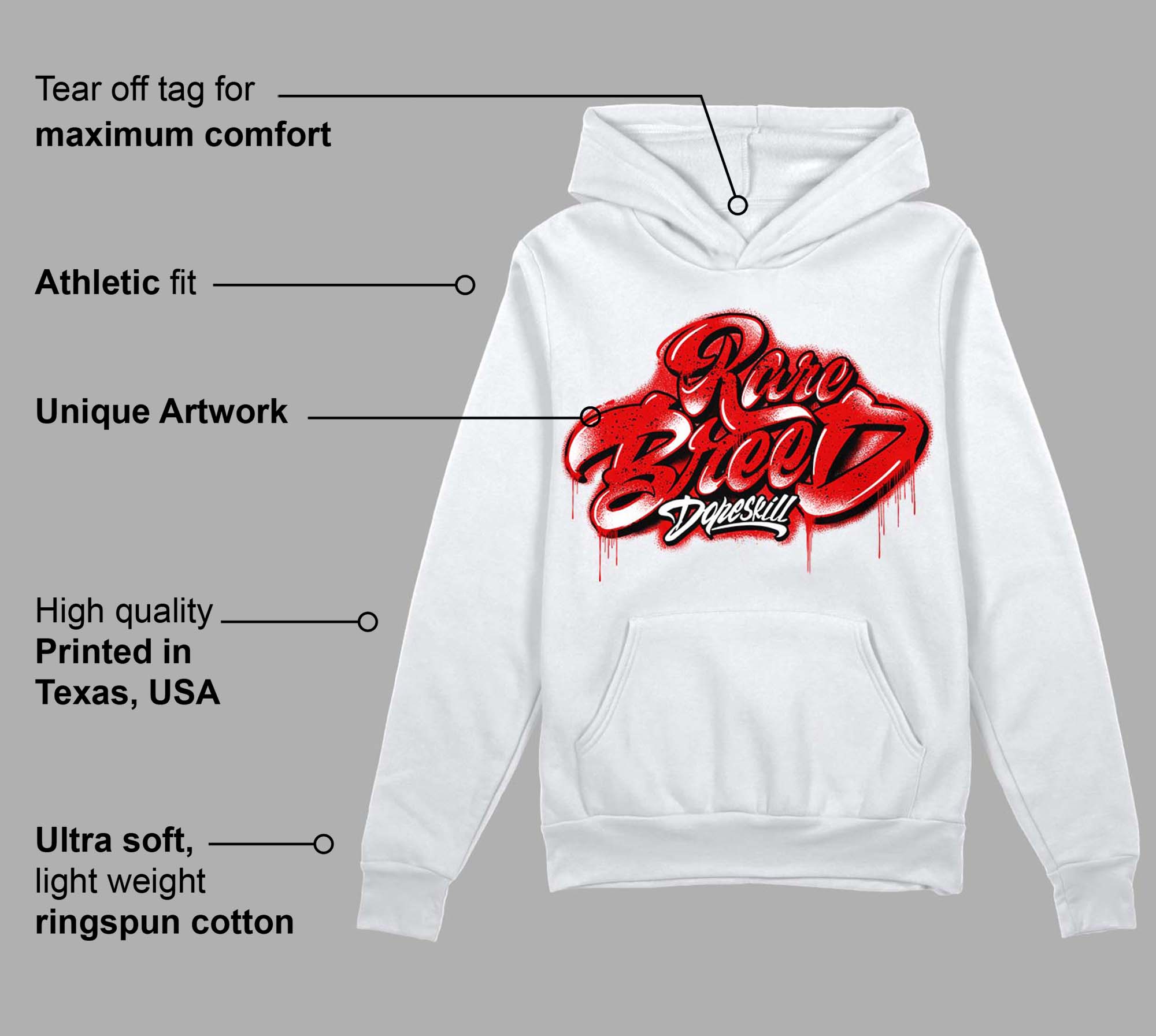 Red Cement 4S superstreetwear Hoodie Sweatshirt Rare Breed Type Graphic