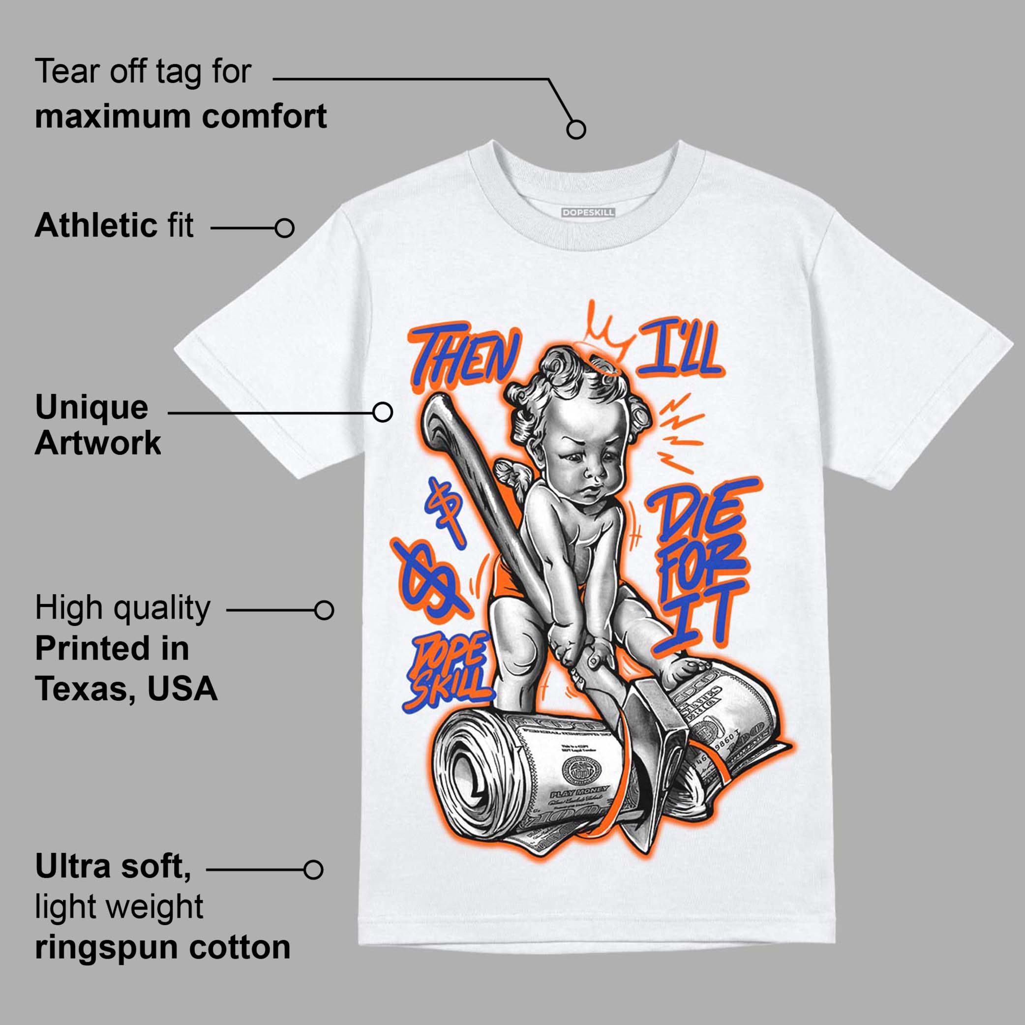 Dunk Low Futura Orange Blaze superstreetwear T-Shirt Then I'll Die For It Graphic