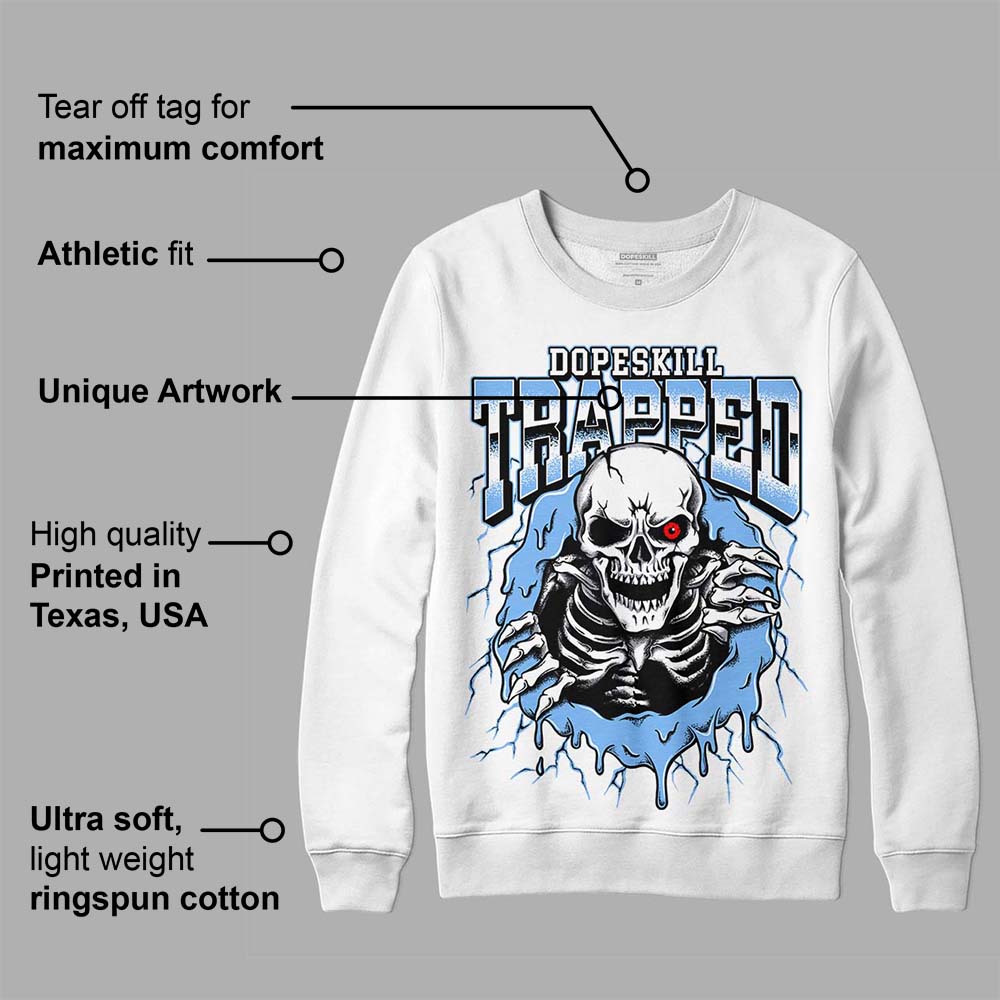Powder Blue 9s superstreetwear Sweatshirt Trapped Halloween Graphic