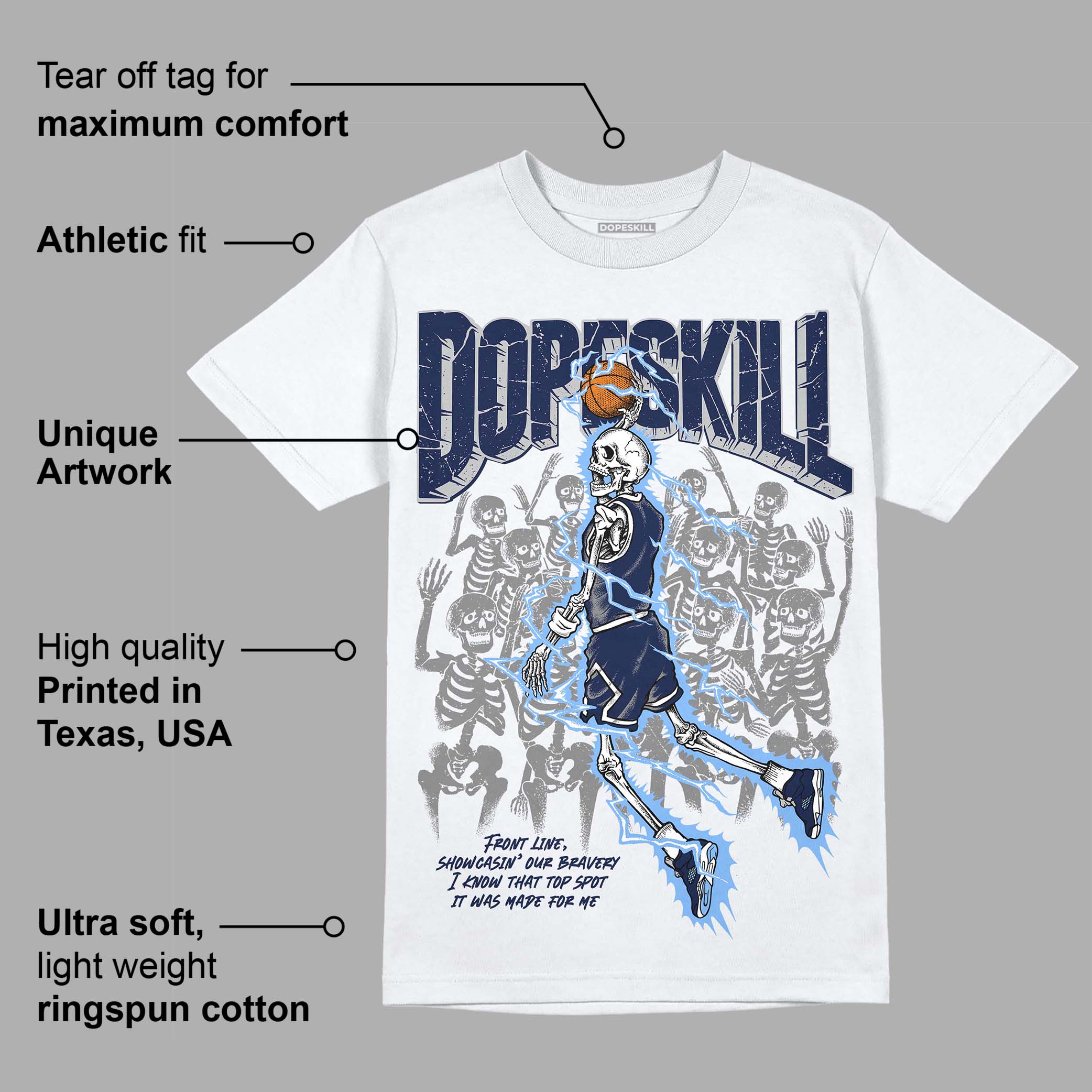 Midnight Navy 5s superstreetwear T-Shirt Thunder Dunk Graphic