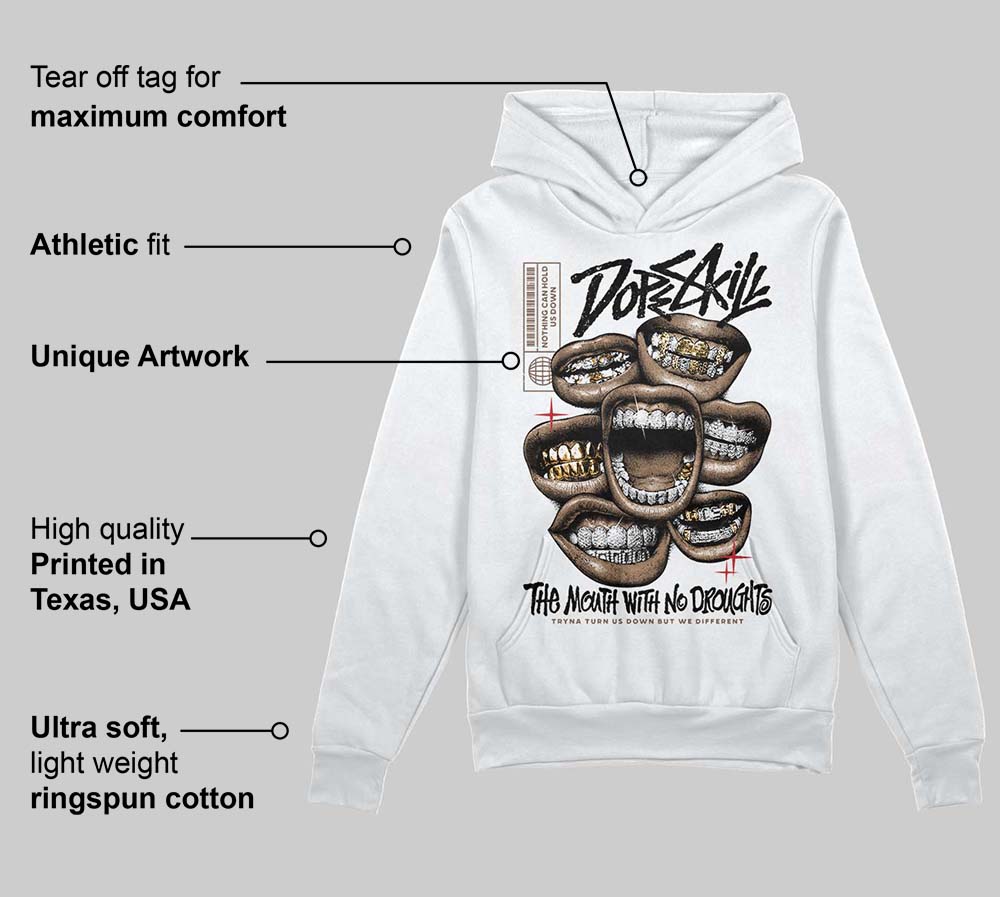 Olive 9s superstreetwear Hoodie Sweatshirt The Mouth With No Droughts Graphic