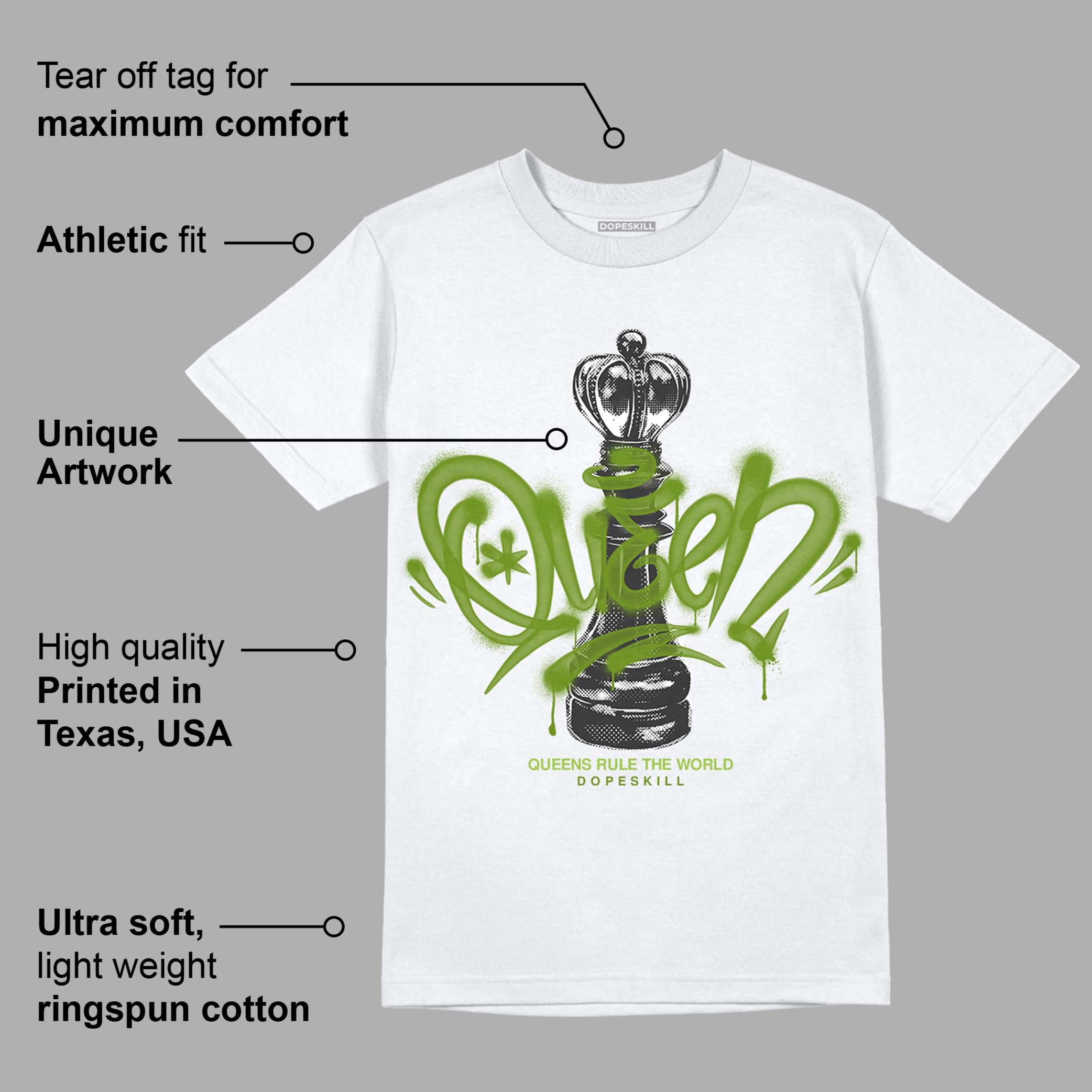 Dunk Low 'Chlorophyll' superstreetwear T-Shirt Queen Chess Graphic