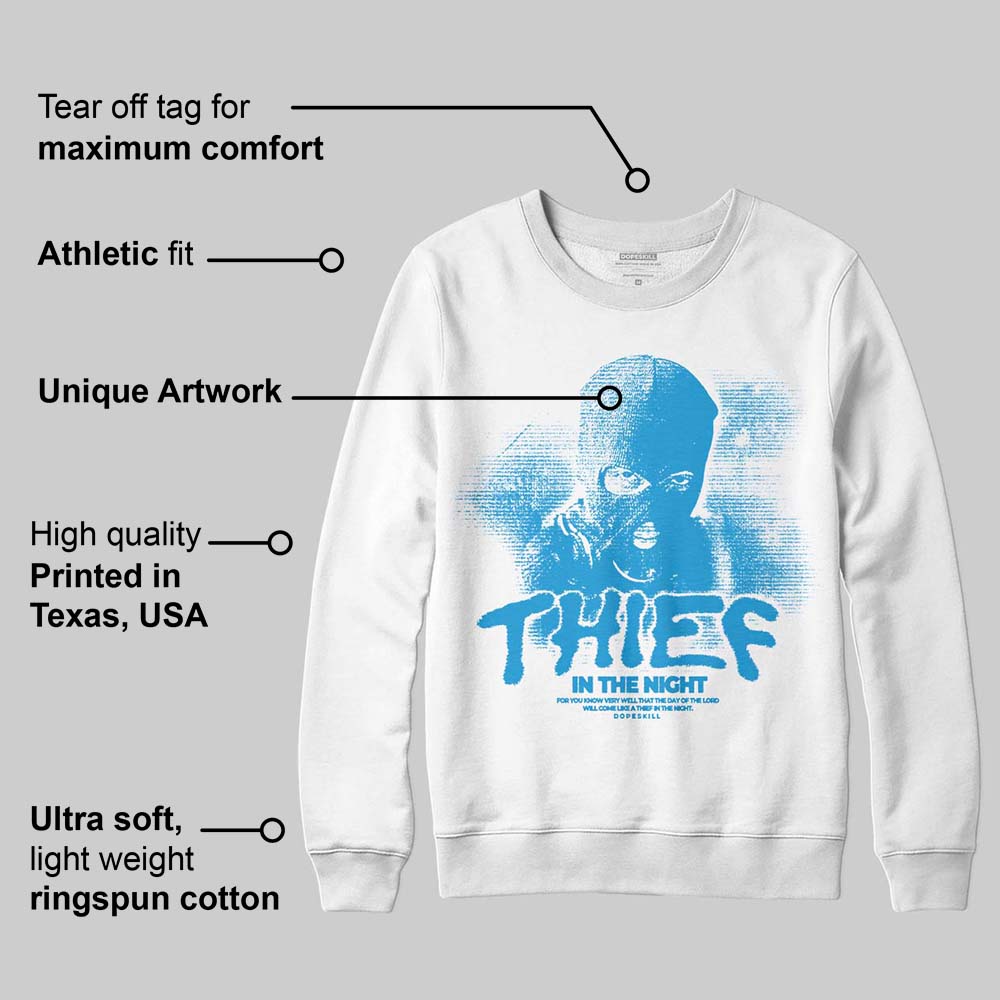 Military Blue 4s superstreetwear Sweatshirt Thief In The Night Graphic