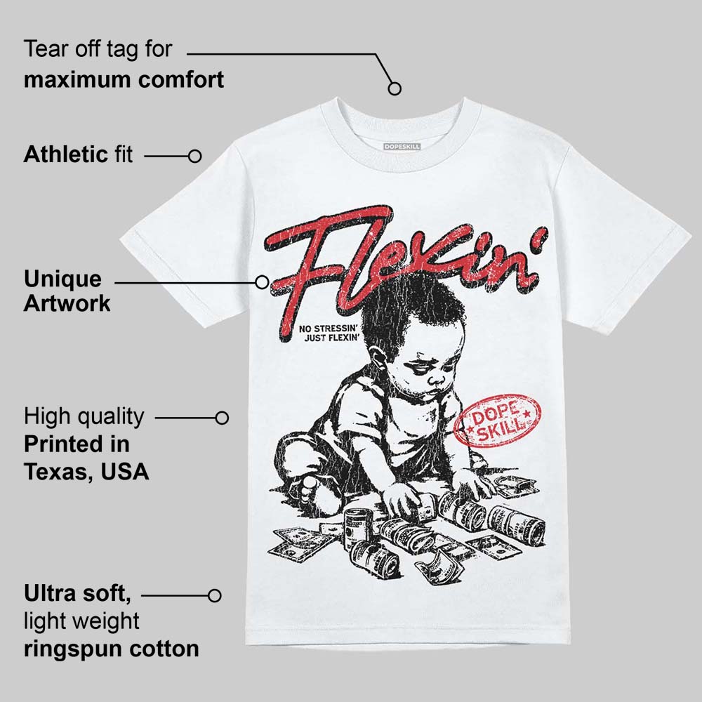 Fire Red 3s superstreetwear T-Shirt Flexin' Graphic