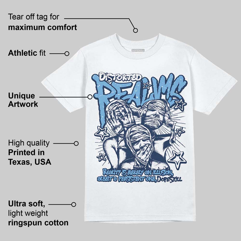 Summit White Navy 4s superstreetwear T-Shirt Distorted Realms Graphic