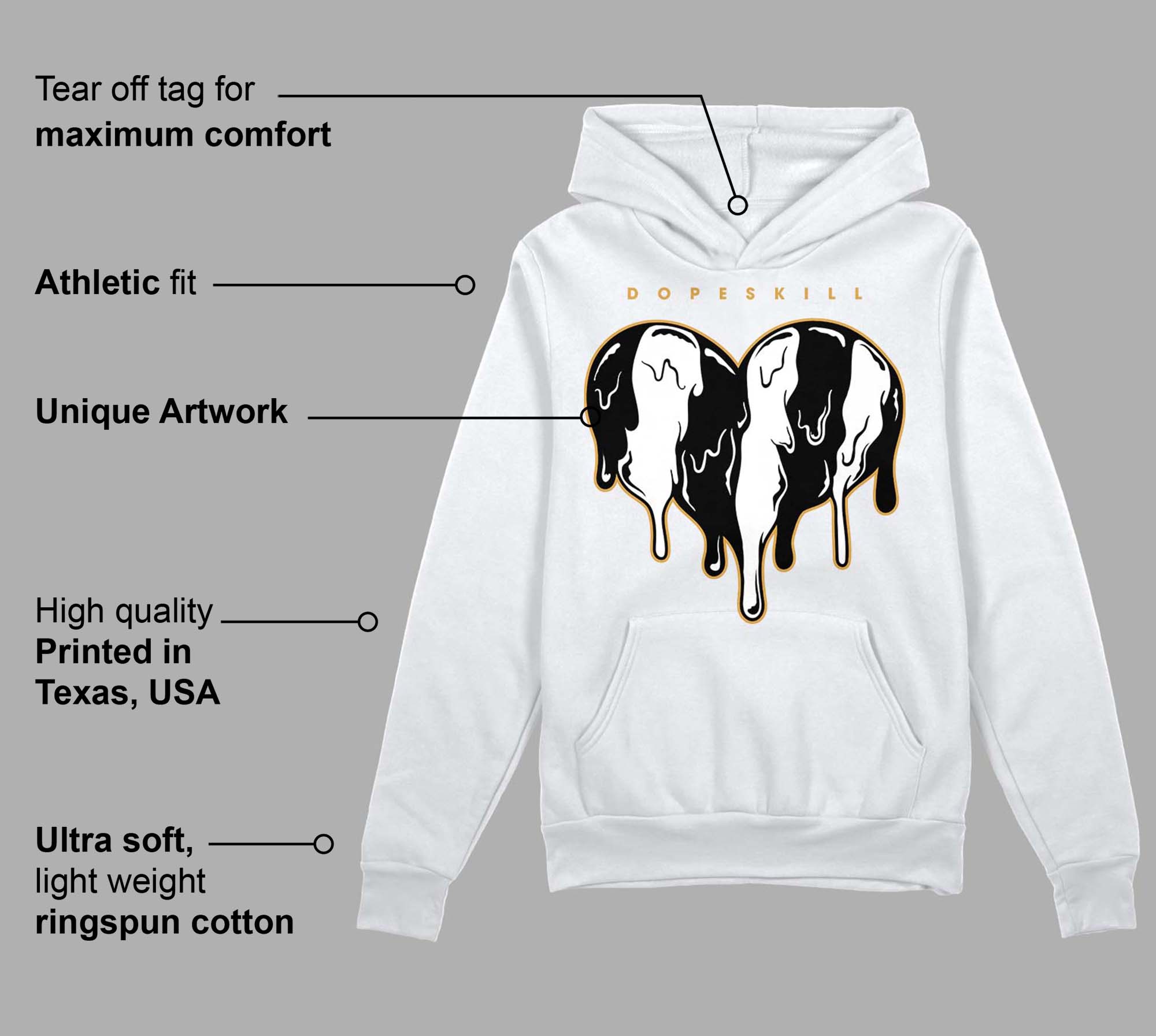Gratitude 11s superstreetwear Hoodie Sweatshirt Slime Drip Heart Graphic