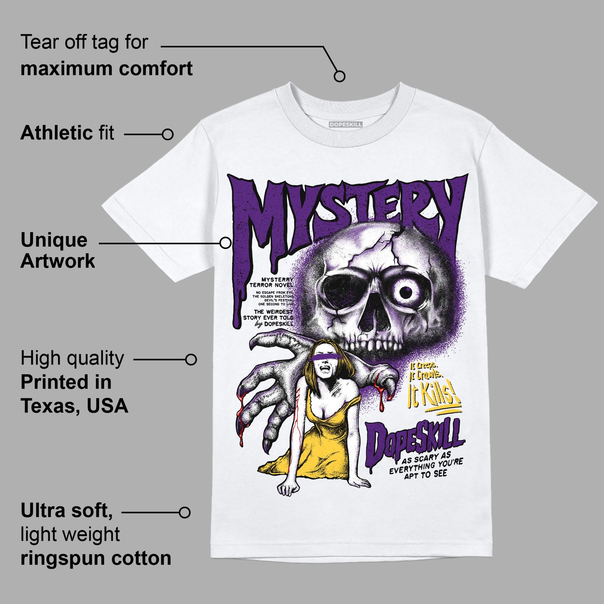 Field Purple 12s superstreetwear T-Shirt Mystery Ghostly Grasp Graphic
