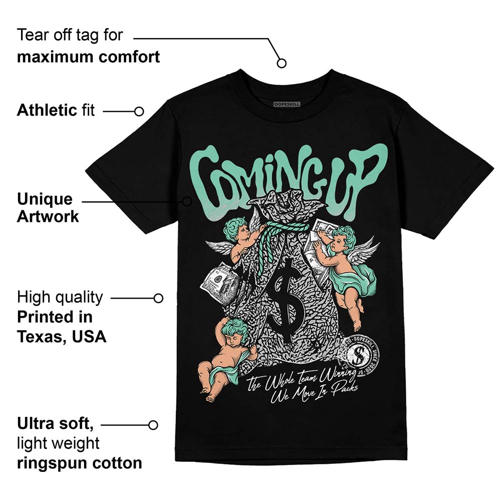 Green Glow 3s superstreetwear T-Shirt Money Bag Coming Up Graphic