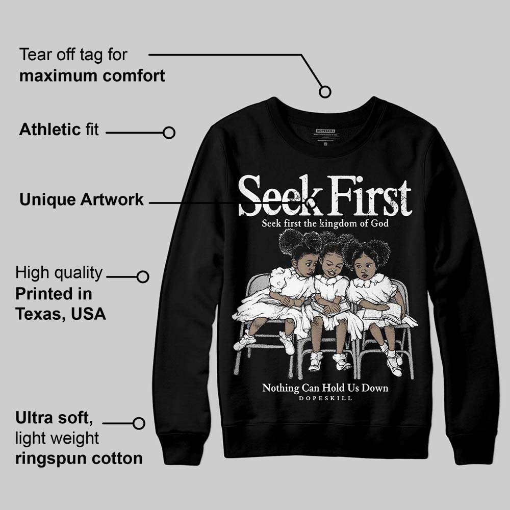 Black and White Collection superstreetwear Sweatshirt New Seek First Graphic
