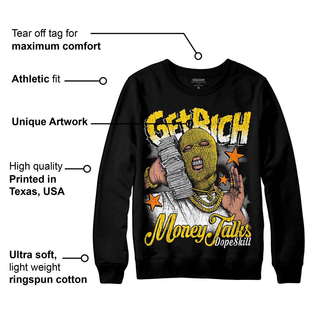 Yellow Ochre 6s superstreetwear Sweatshirt Get Rich Graphic