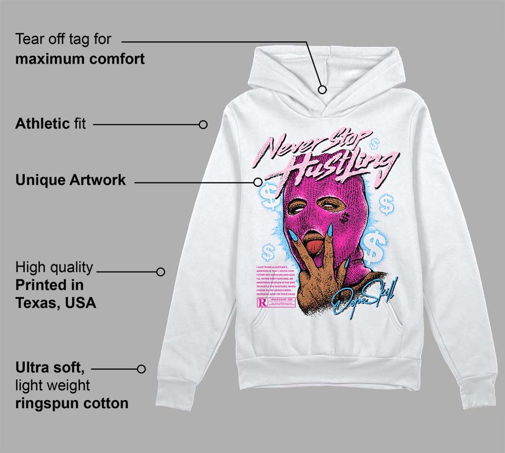 Pink Collection superstreetwear Hoodie Sweatshirt Never Stop Hustling Graphic