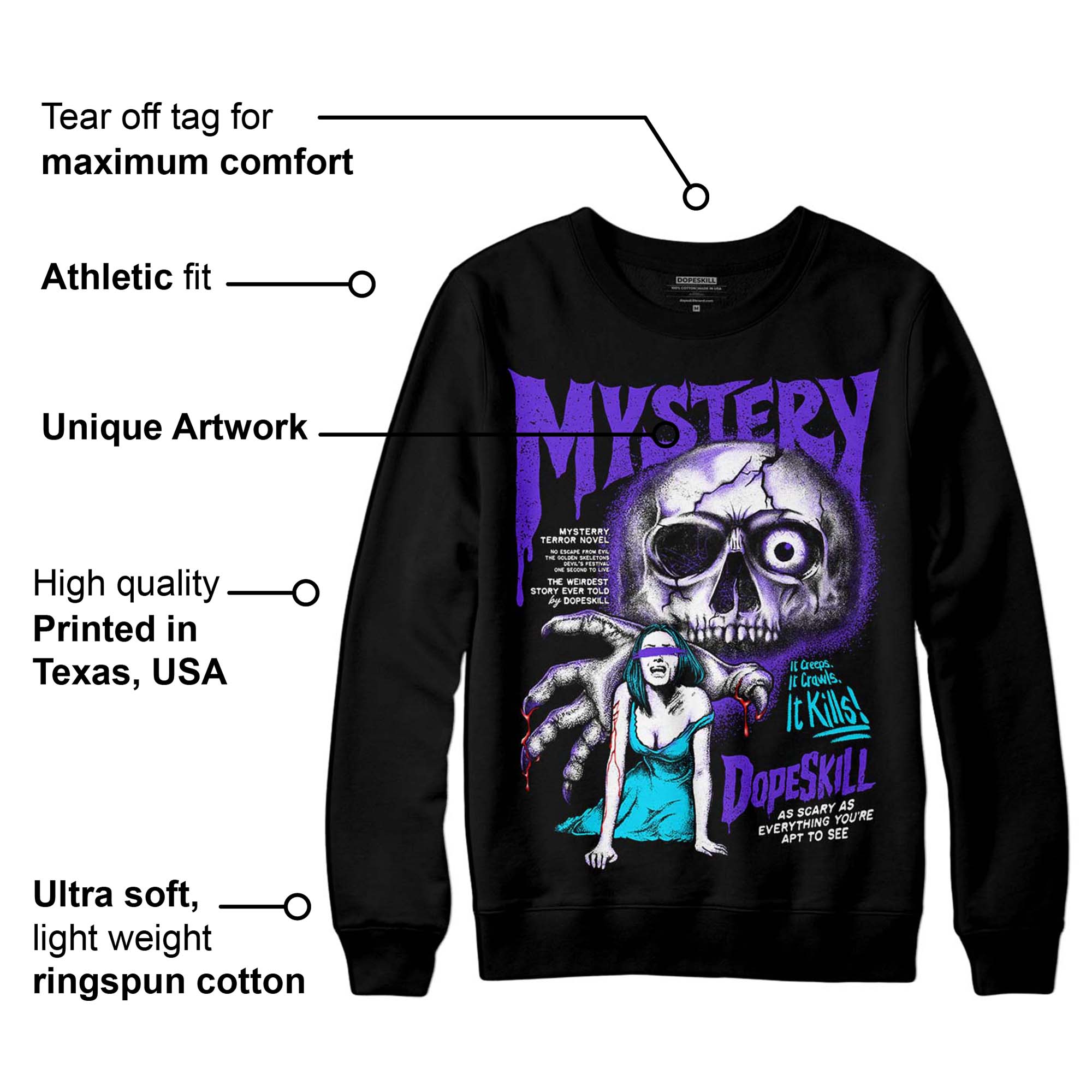Aqua 6s superstreetwear Sweatshirt Mystery Ghostly Grasp Graphic