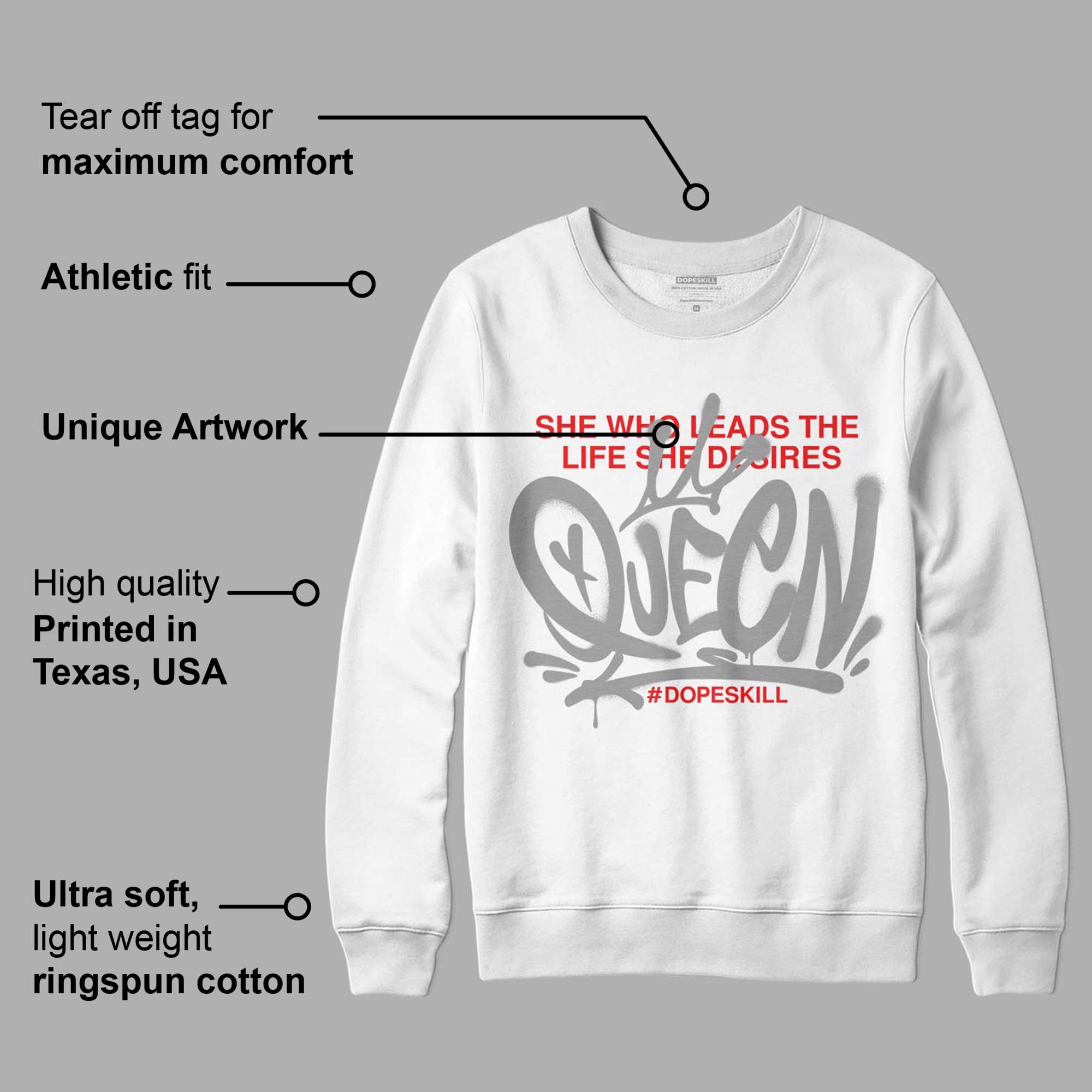 Grey Collection superstreetwear Sweatshirt Queen Graphic