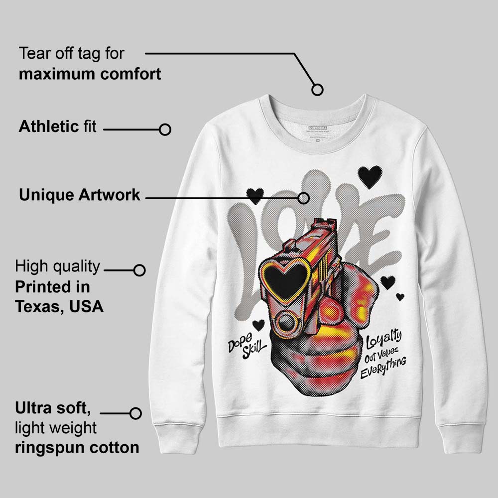 White Cement 4s superstreetwear Sweatshirt Love Shot Graphic