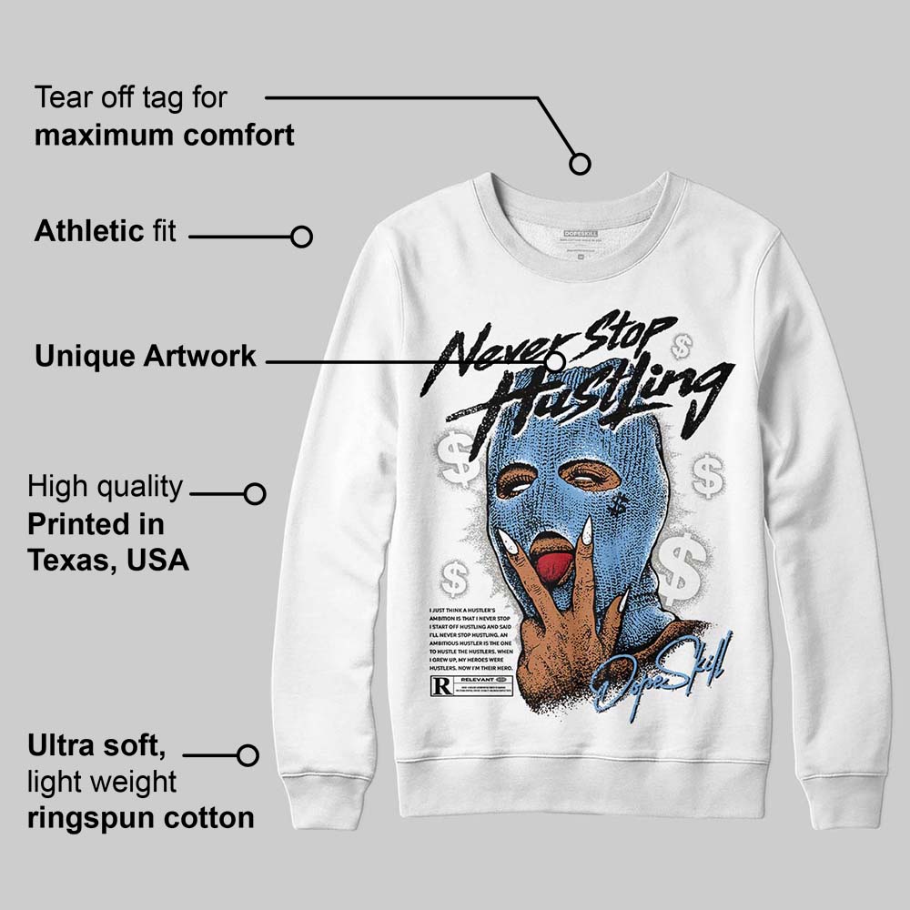 Melo 12s superstreetwear Sweatshirt Never Stop Hustling Graphic