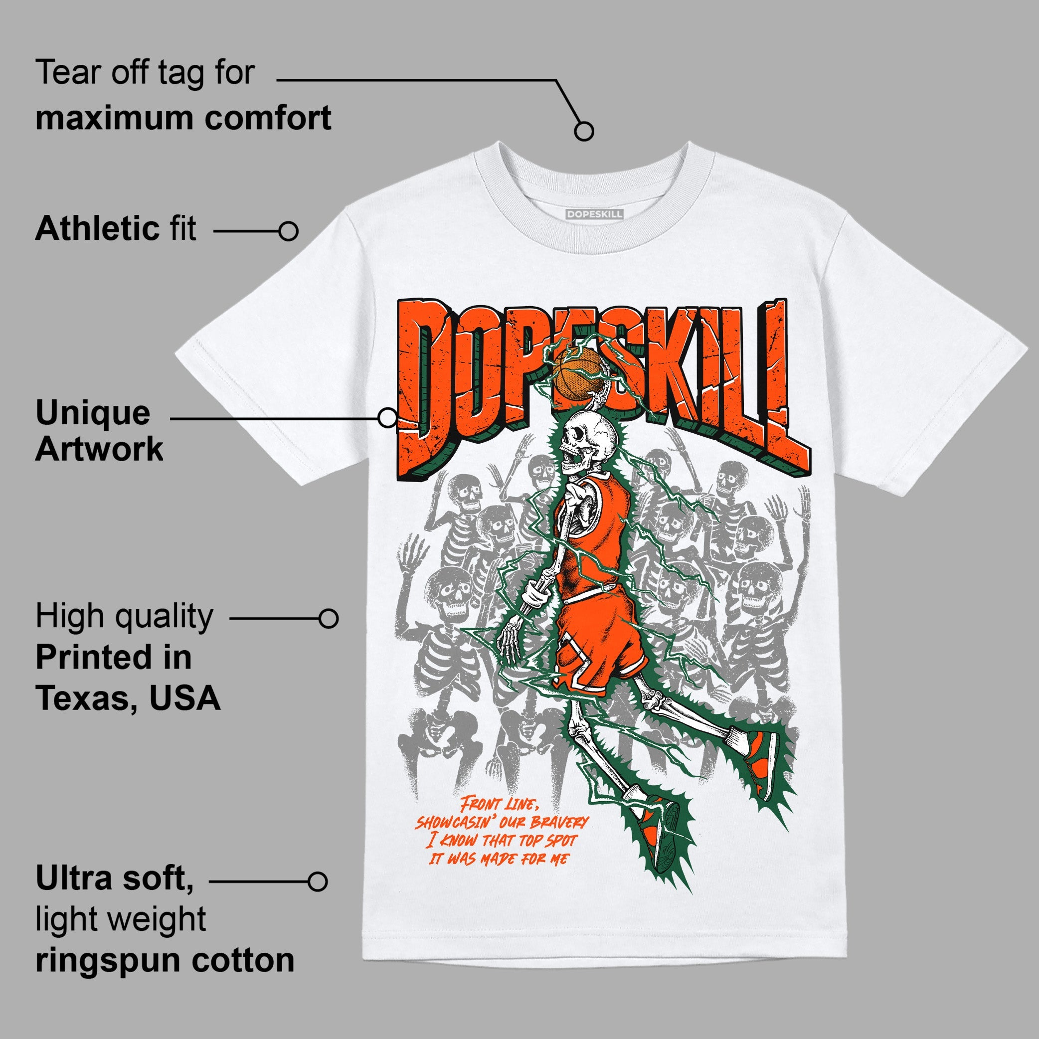 Dunk Low Team Dark Green Orange superstreetwear T-Shirt Thunder Dunk Graphic