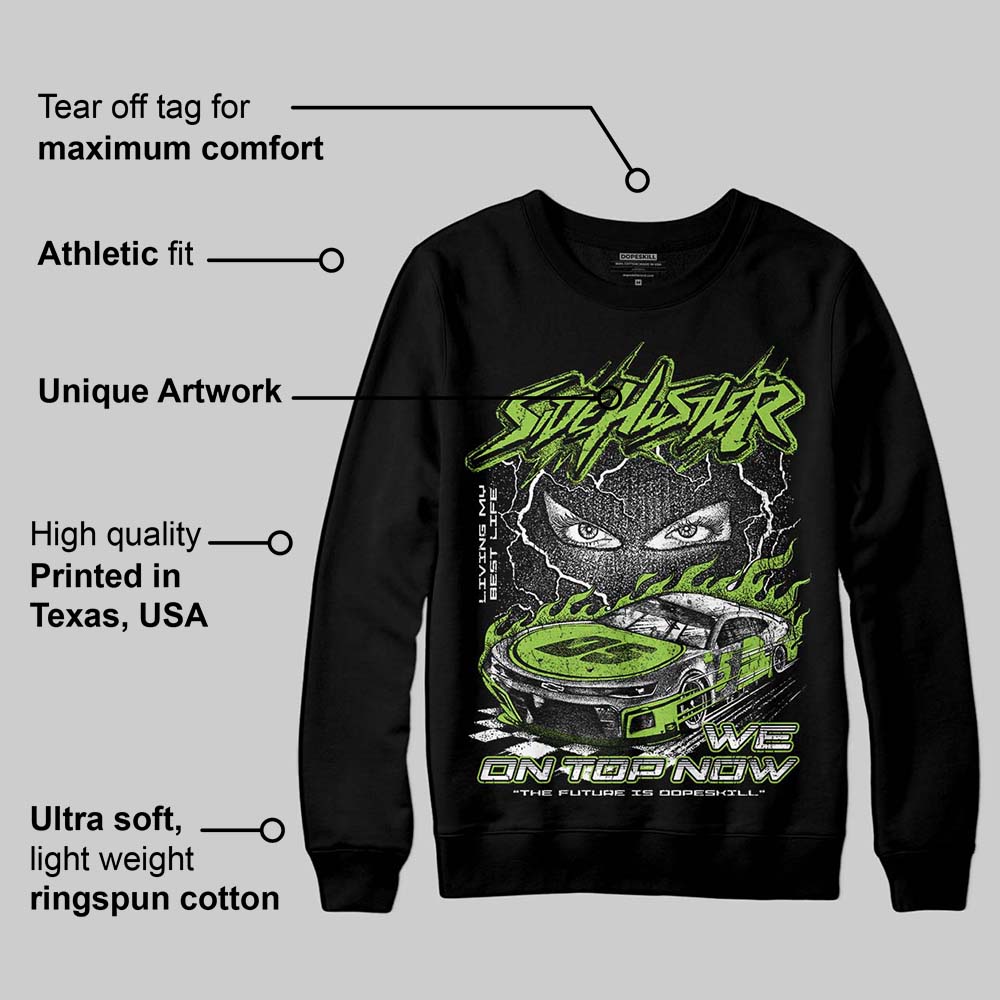 Neon Green Collection superstreetwear Sweatshirt New Side Hustler Graphic