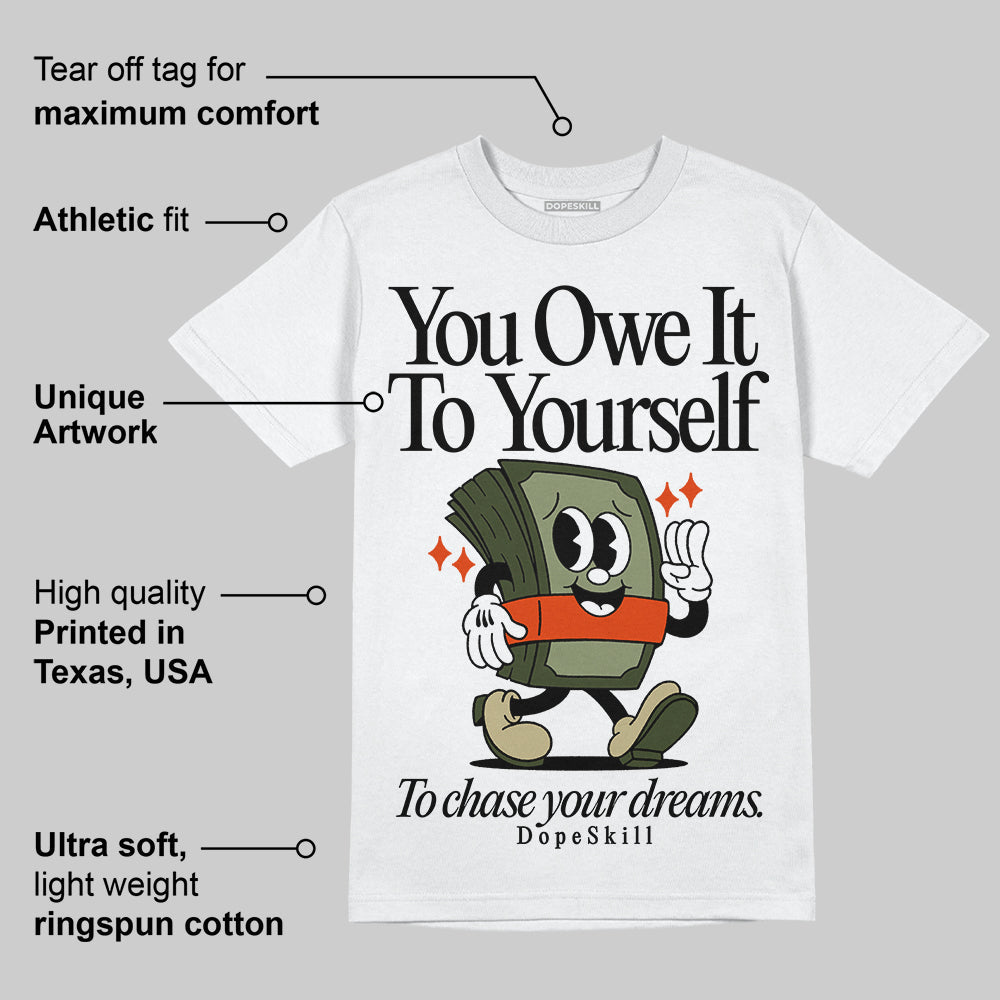 Olive Collection superstreetwear T-Shirt Owe It To Yourself Graphic