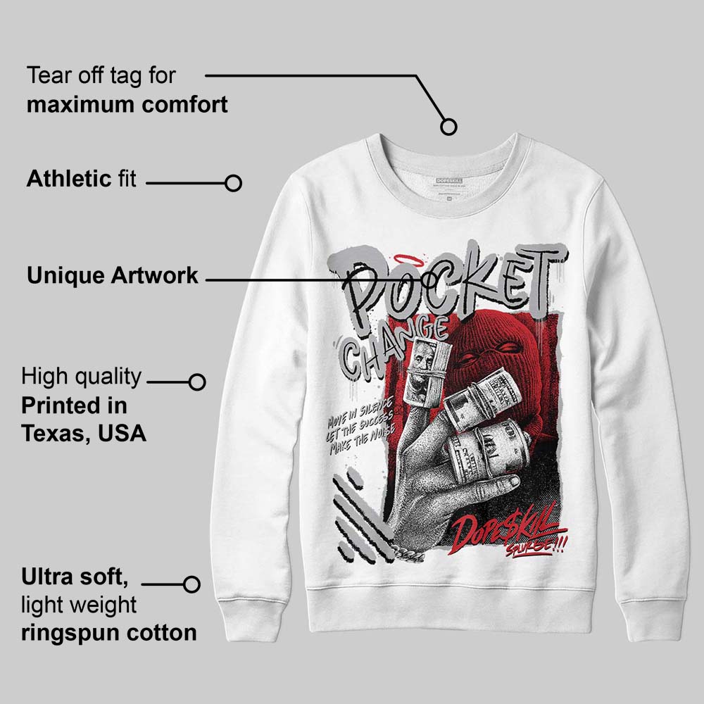 White Cement 4s superstreetwear Sweatshirt Pocket Change Graphic
