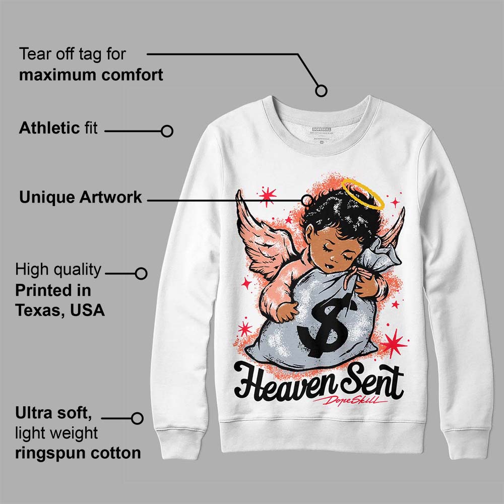 Crimson Bliss 5s superstreetwear Sweatshirt Heaven Sent Graphic