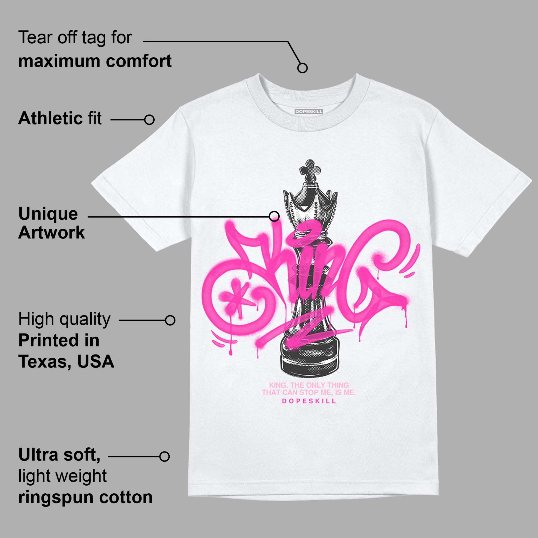 Triple Pink Dunk Low superstreetwear T-Shirt King Chess Graphic
