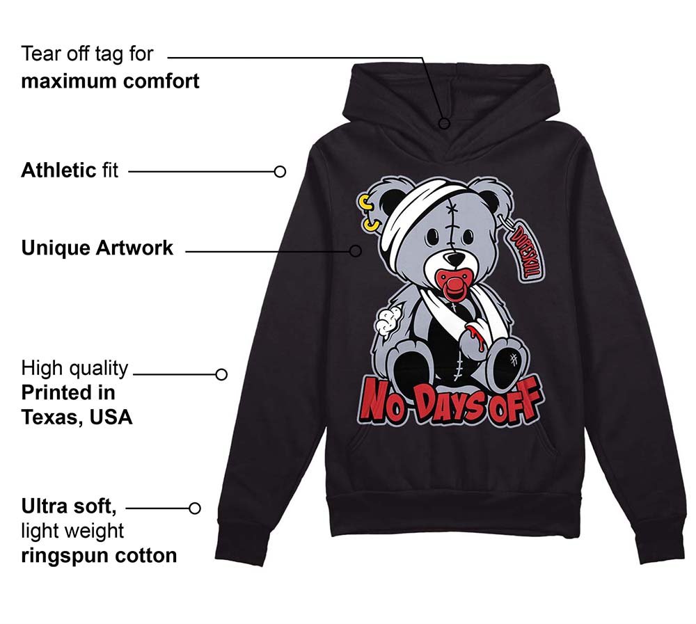 Bred Reimagined 4s superstreetwear Hoodie Sweatshirt Hurt Bear Graphic