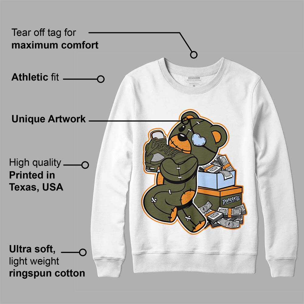 Olive 5s superstreetwear Sweatshirt Bear Steals Sneaker Graphic
