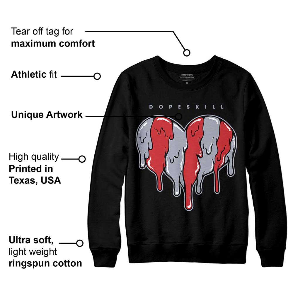 Bred Reimagined 4s superstreetwear Sweatshirt Slime Drip Heart Graphic