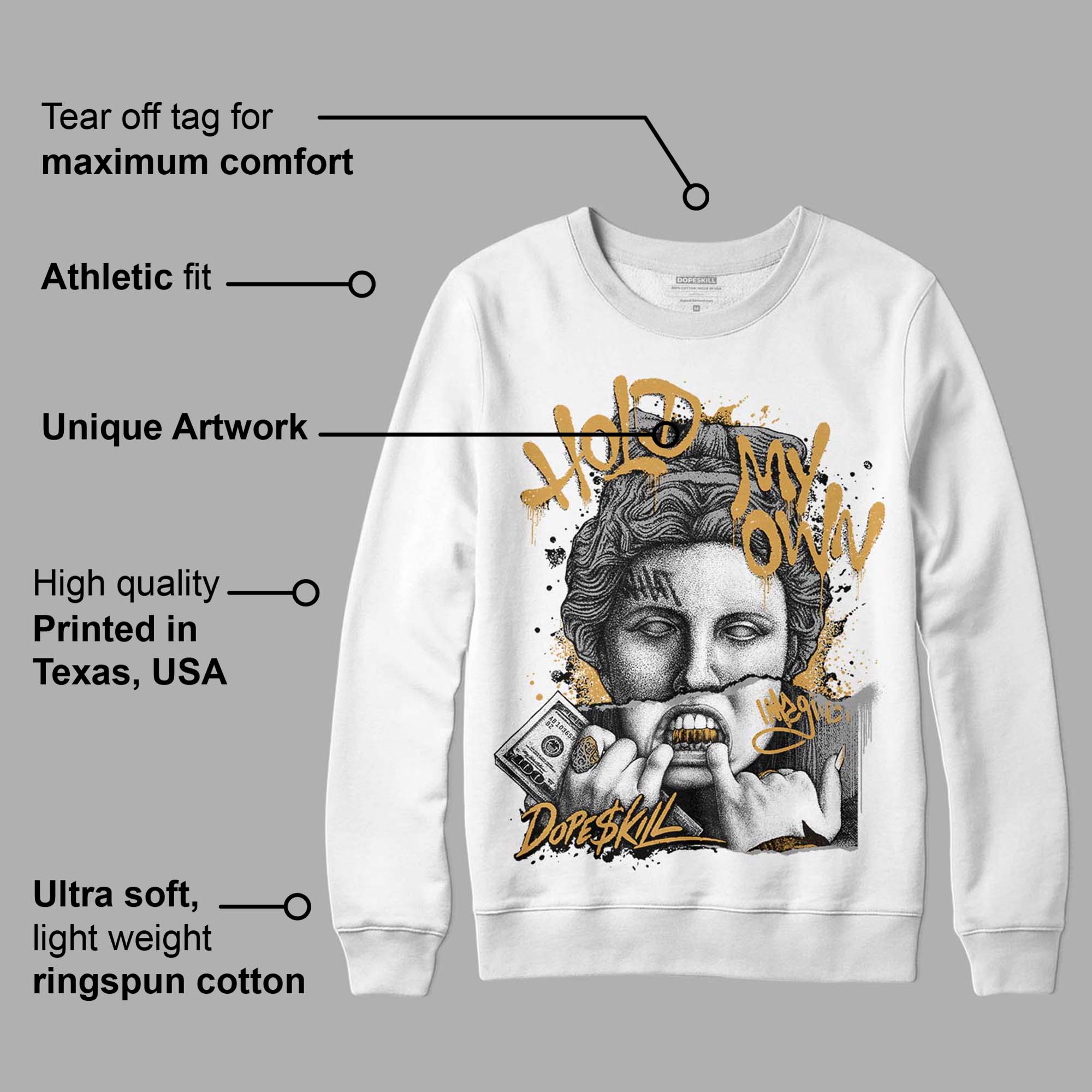 Gratitude 11s superstreetwear Sweatshirt Hold My Own Graphic