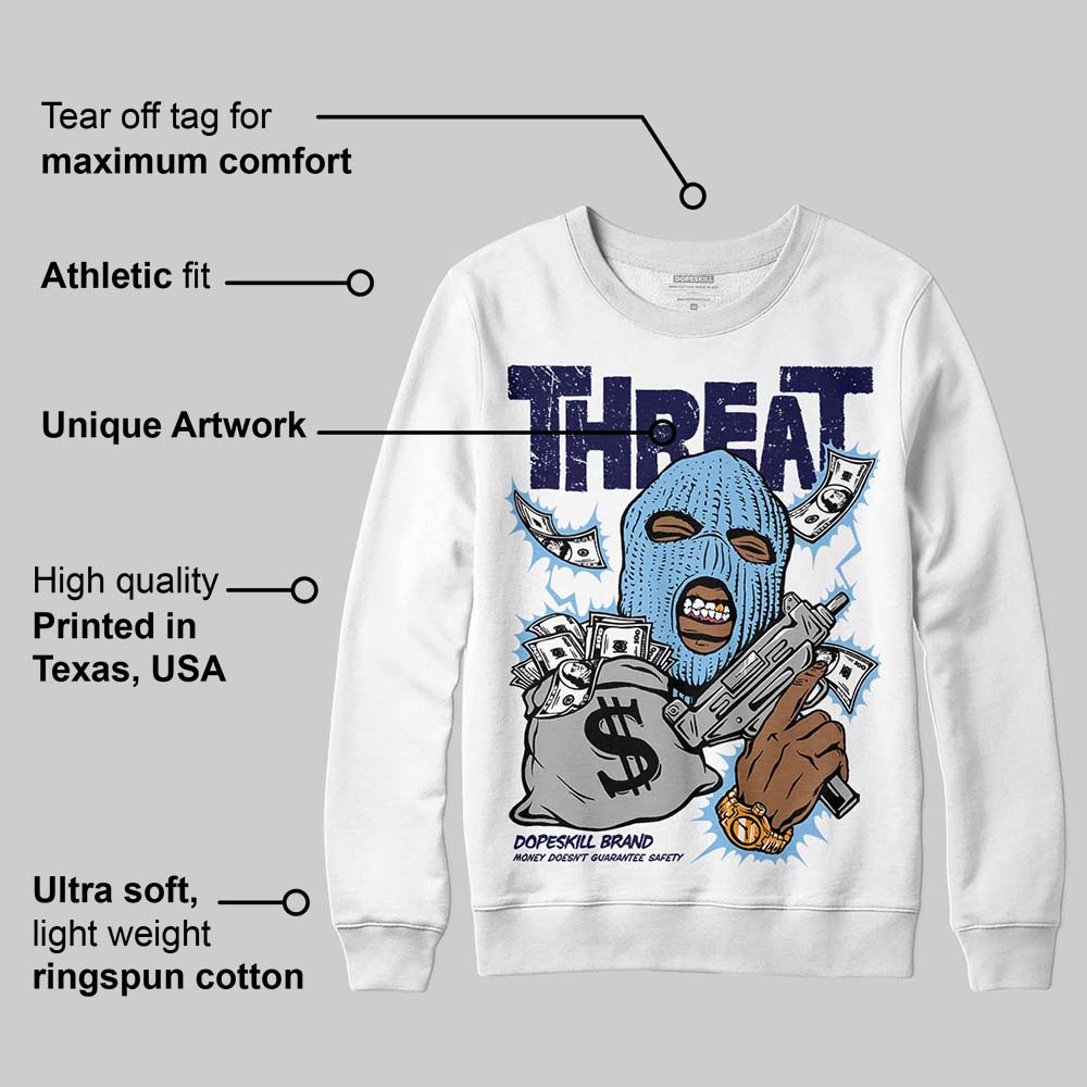 University Blue Collection superstreetwear Sweatshirt Under Threat Graphic