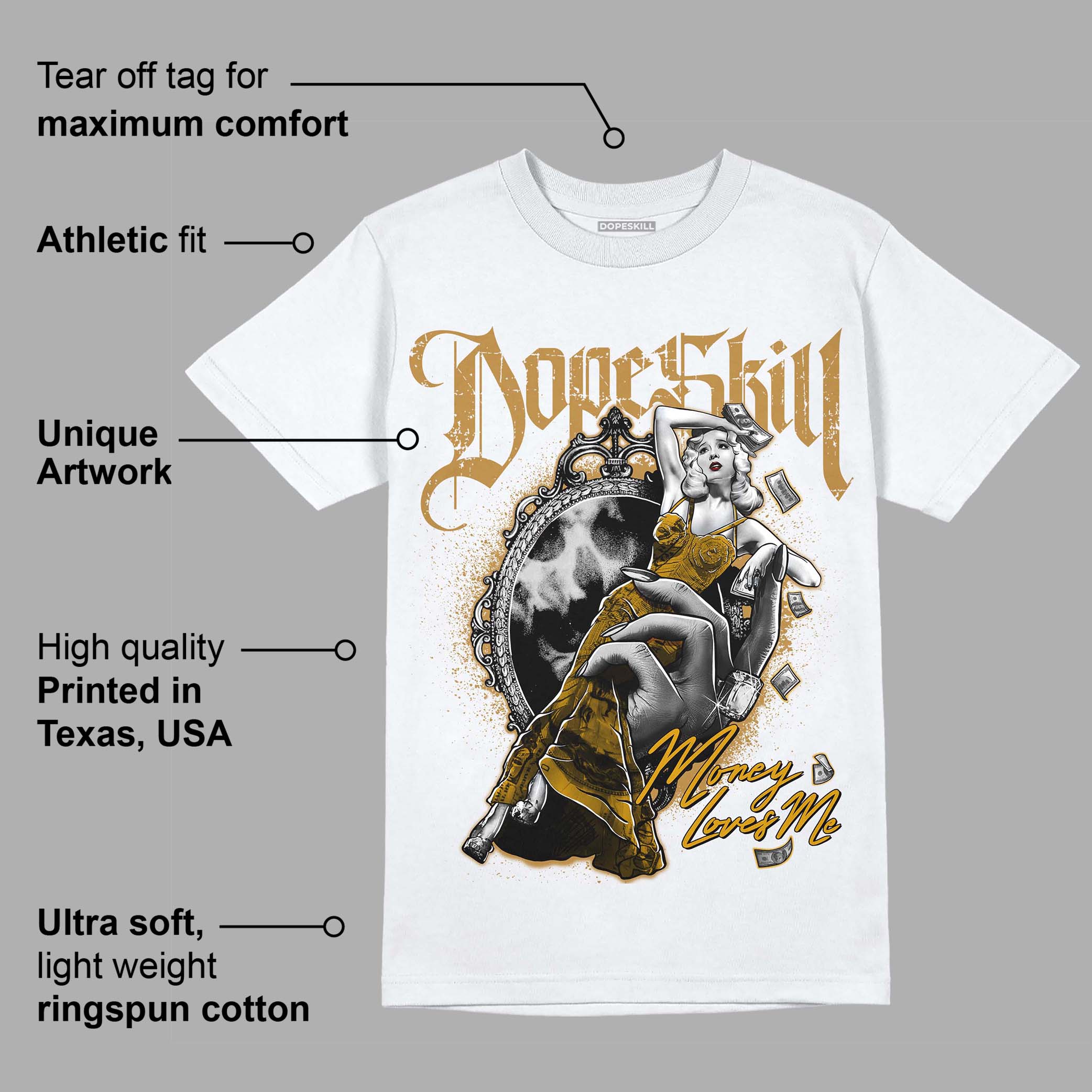 Wheat 13s superstreetwear T-Shirt Money Loves Me Graphic
