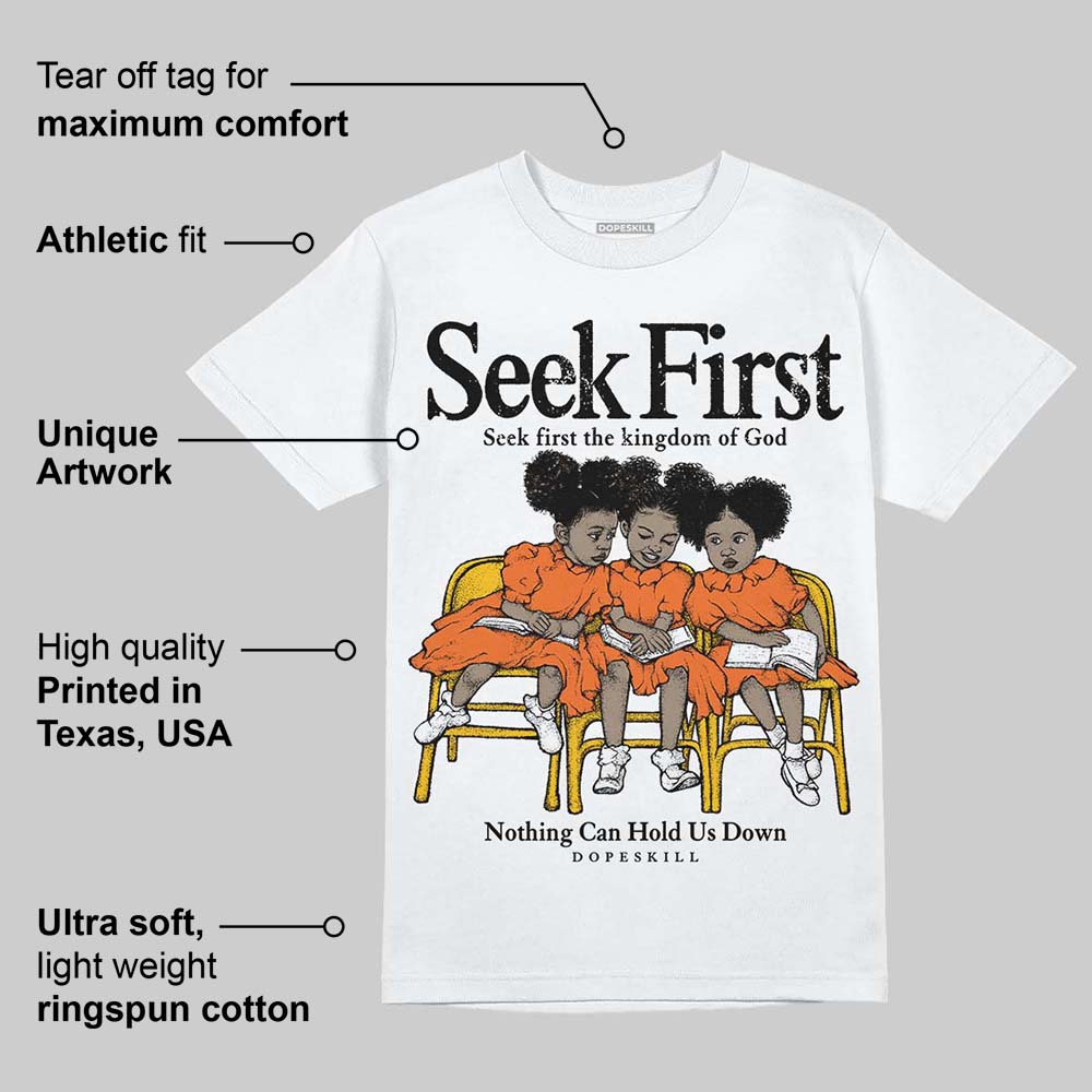 Orange Black White superstreetwear T-Shirt New Seek First Graphic