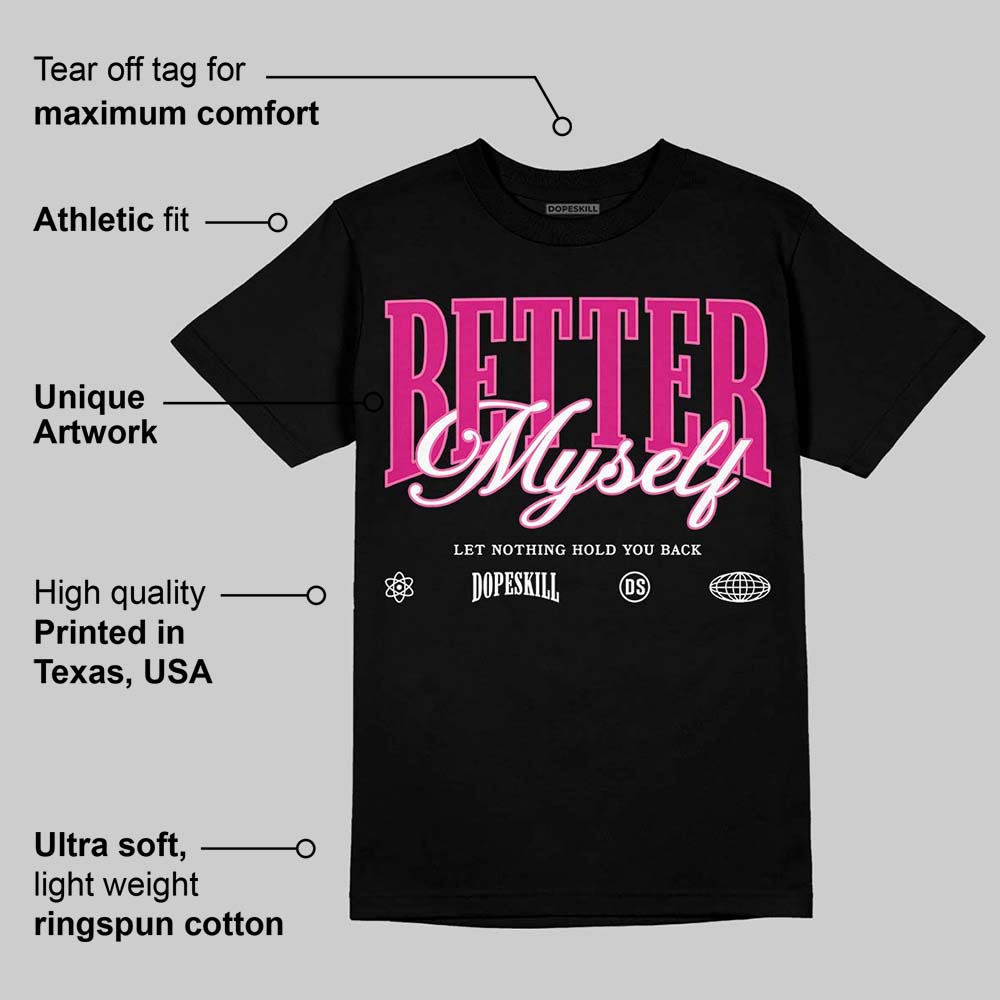 Rick RO Pink Leather Sneakers superstreetwear T-Shirt Better Myself Graphic