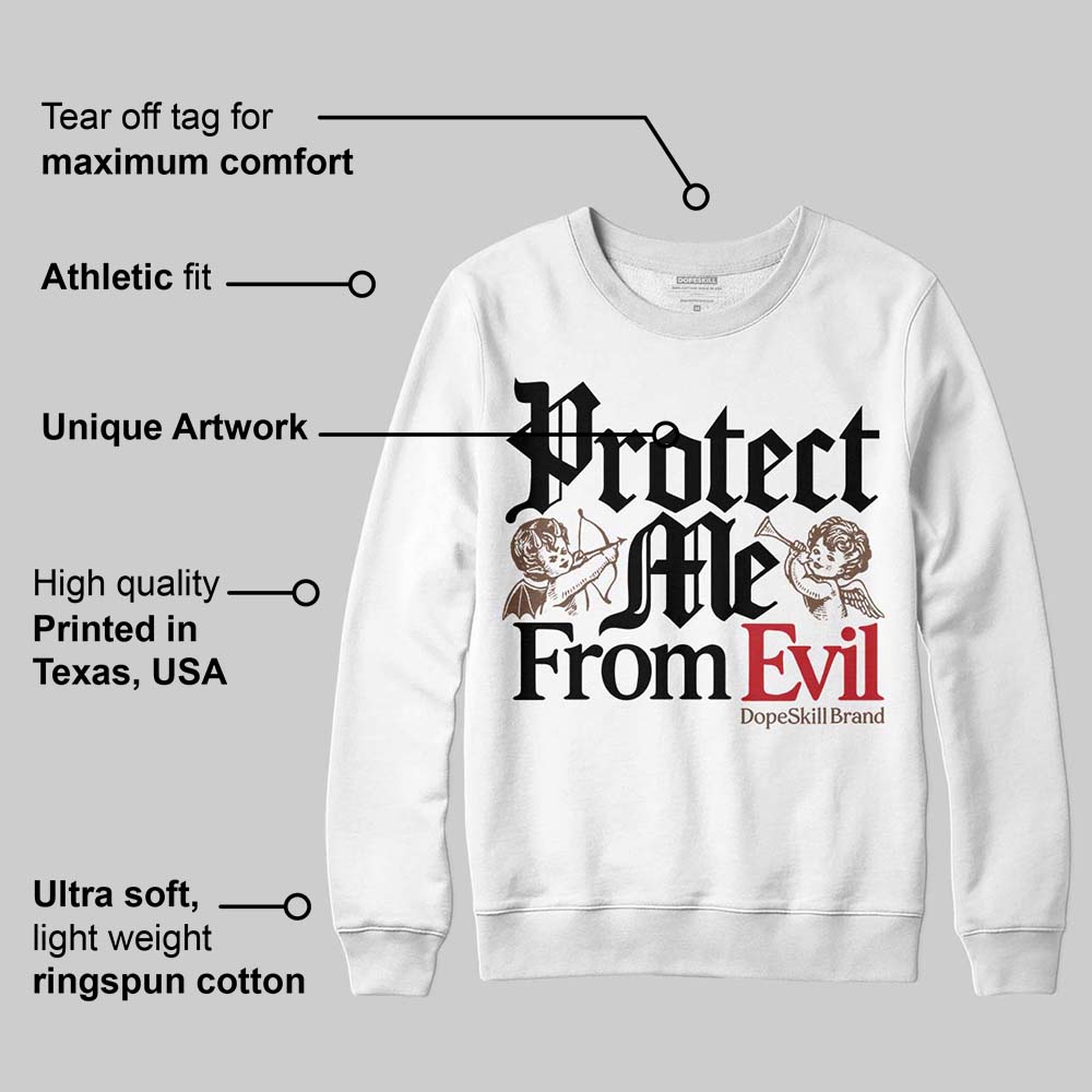 Olive 9s superstreetwear Sweatshirt Protect Me From Evil Graphic