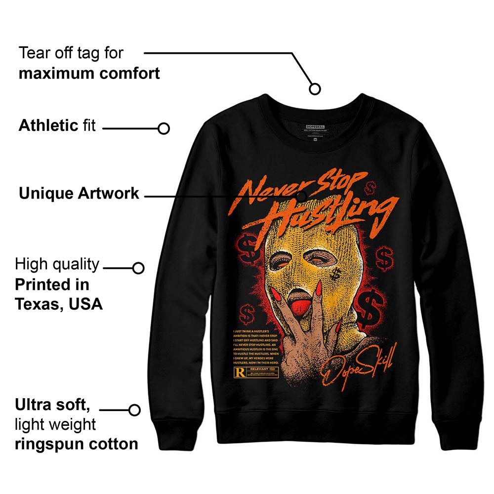 Black Taxi 12s superstreetwear Sweatshirt Never Stop Hustling Graphic