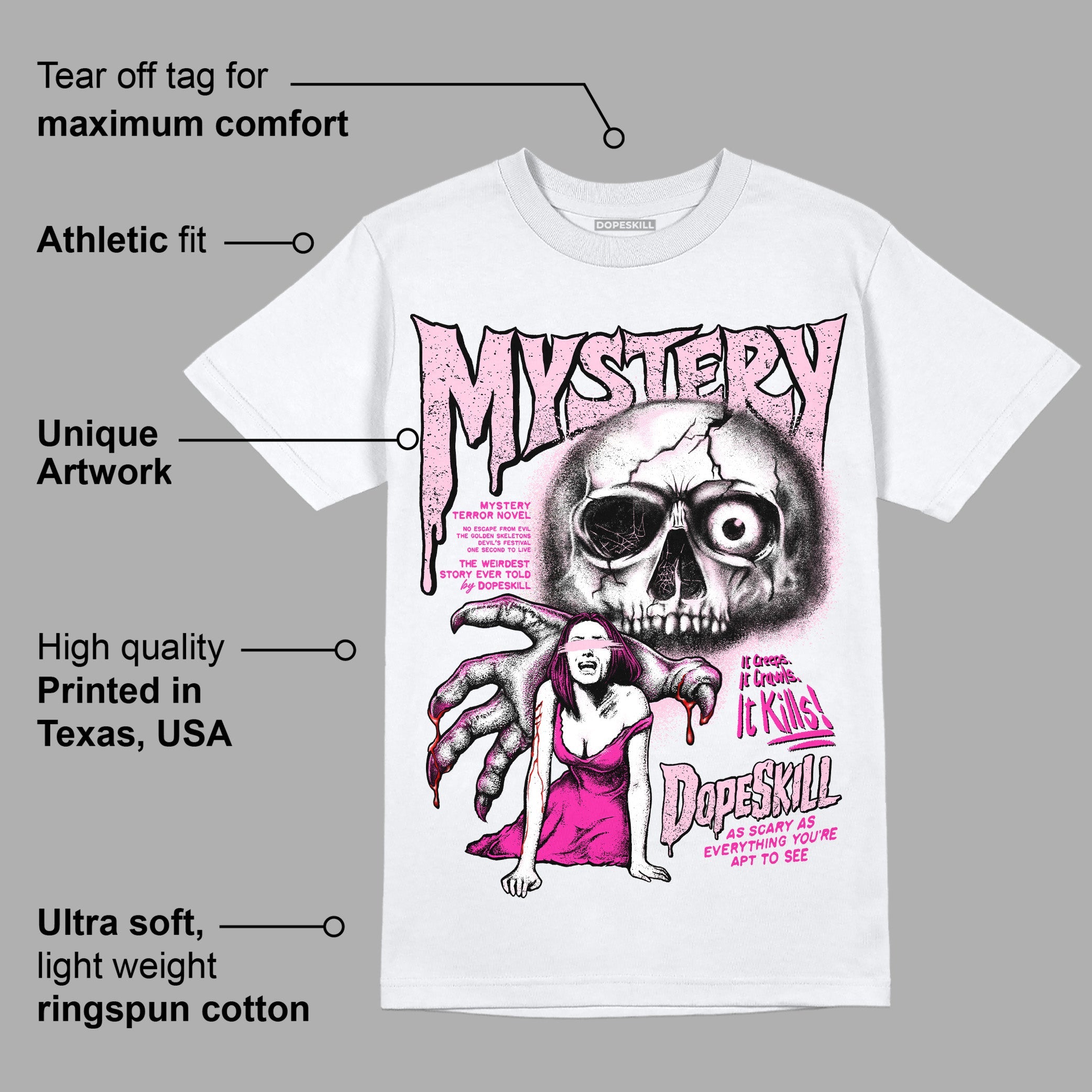 Triple Pink Dunk superstreetwear T-Shirt Mystery Ghostly Grasp Graphic