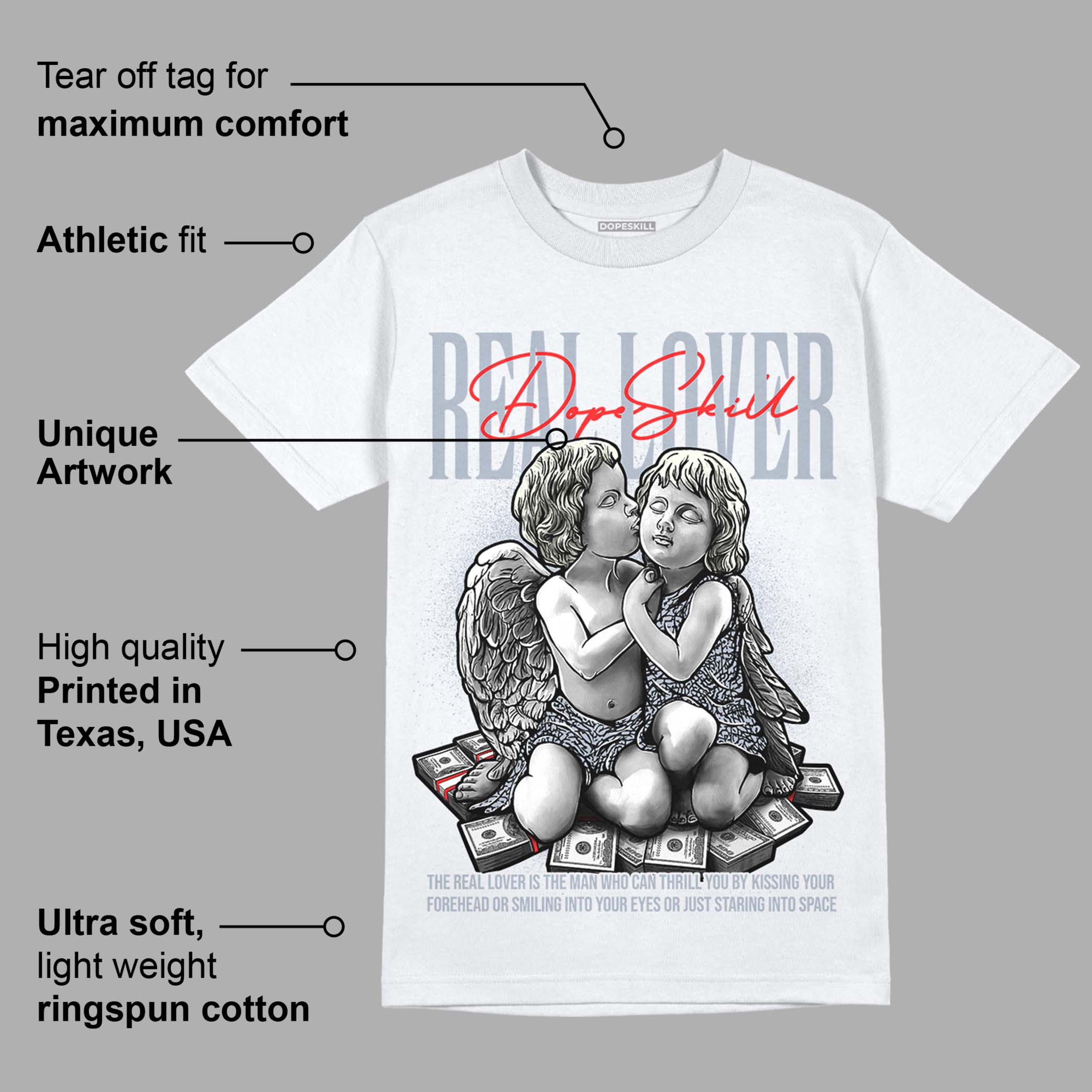 White Cement Reimagined 3s superstreetwear T-Shirt Real Lover Graphic