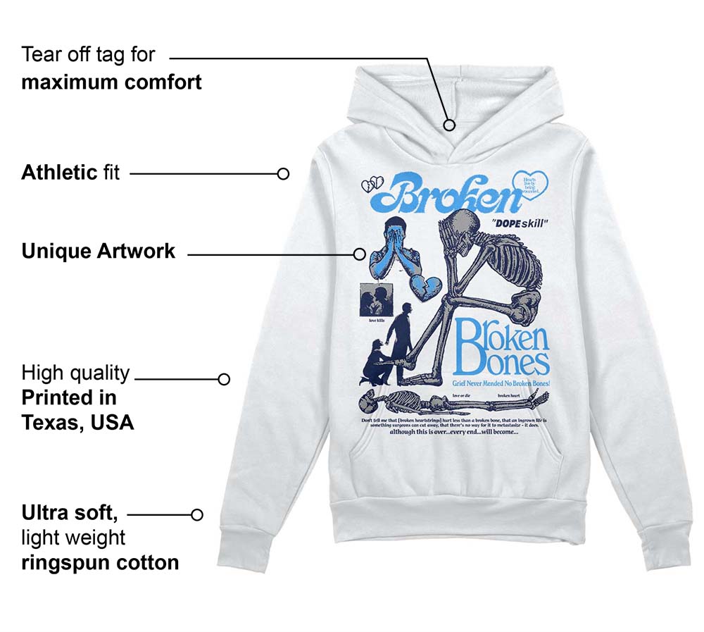 AJ Spizike White Obsidian superstreetwear Hoodie Sweatshirt Broken Bones Graphic