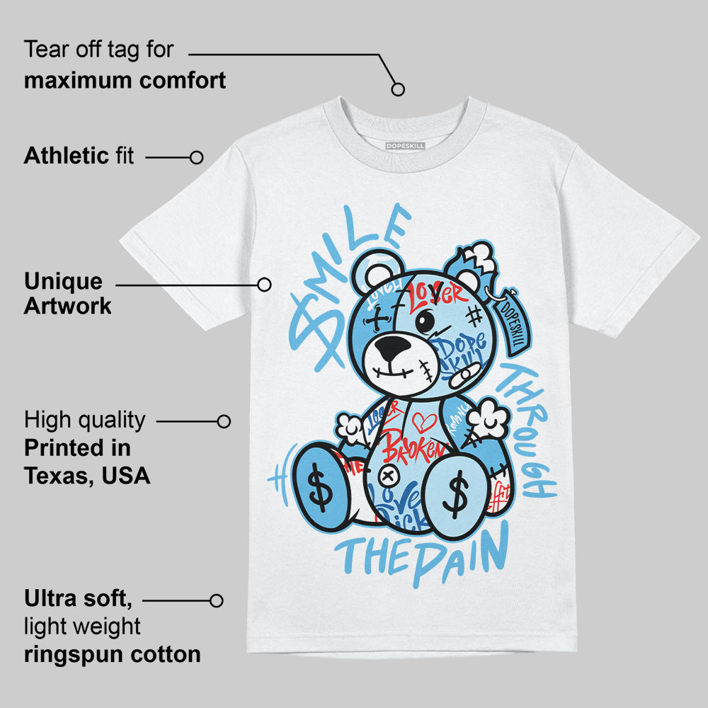Legend Blue 11s superstreetwear T-Shirt Smile Through The Pain Graphic
