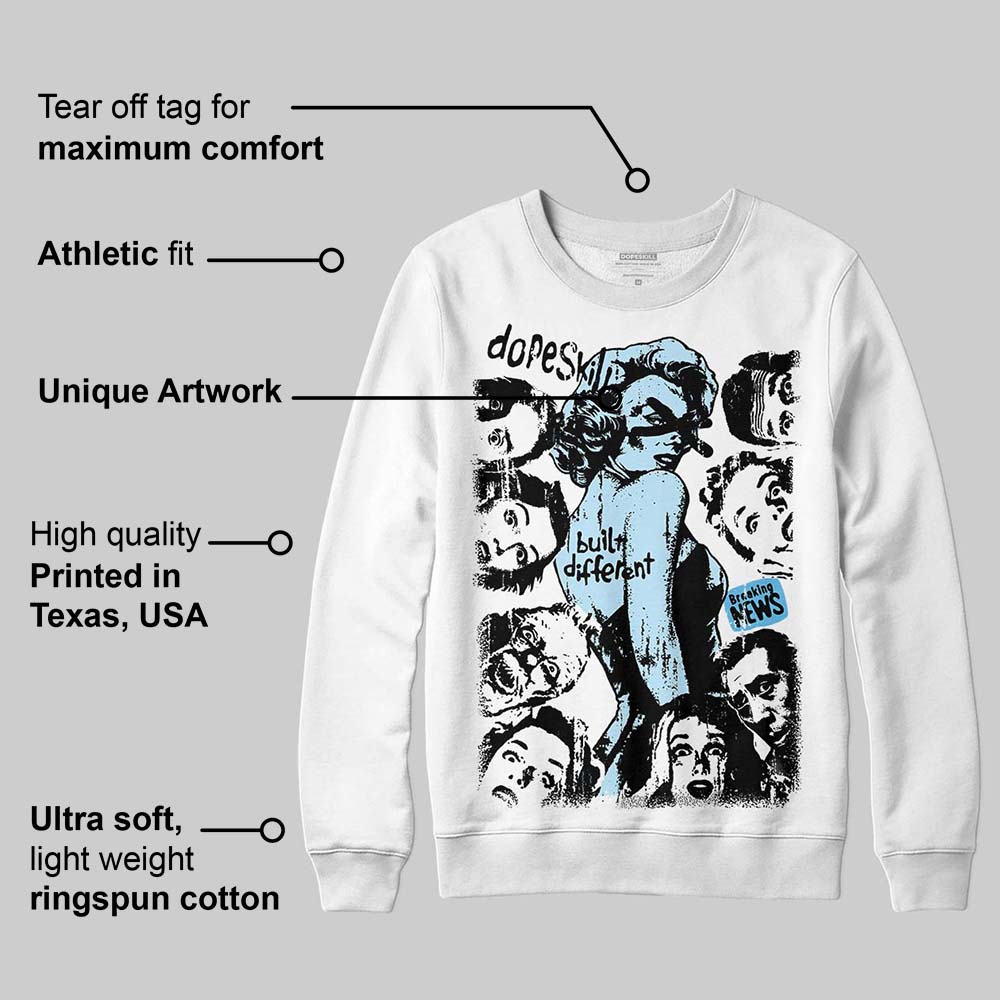 Legend Blue 11s superstreetwear Sweatshirt Built Different Graphic