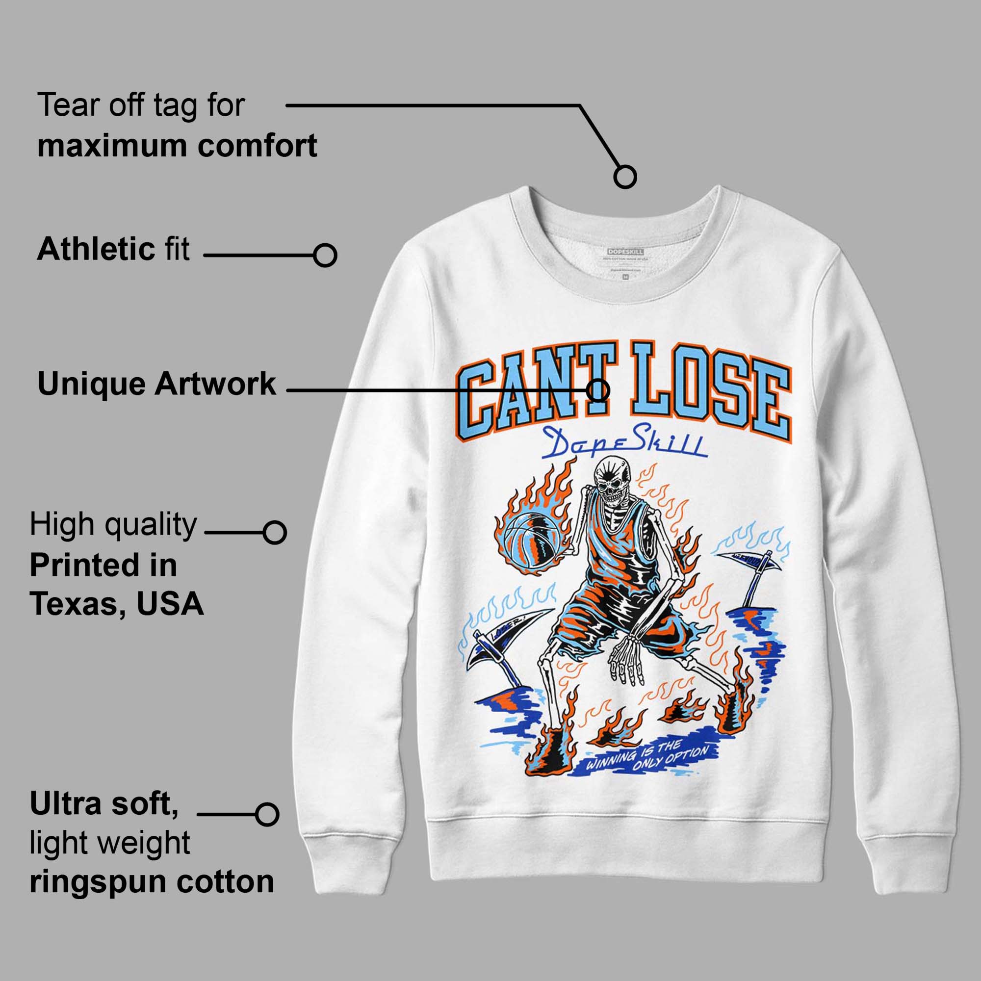 Dunk Low Futura University Blue superstreetwear Sweatshirt Cant Lose Graphic