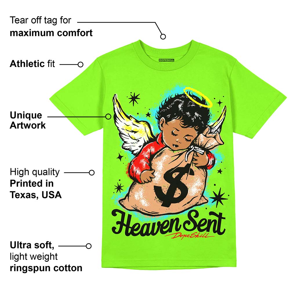 Neon Green Collection superstreetwear Neon Green T-shirt Heaven Sent Graphic