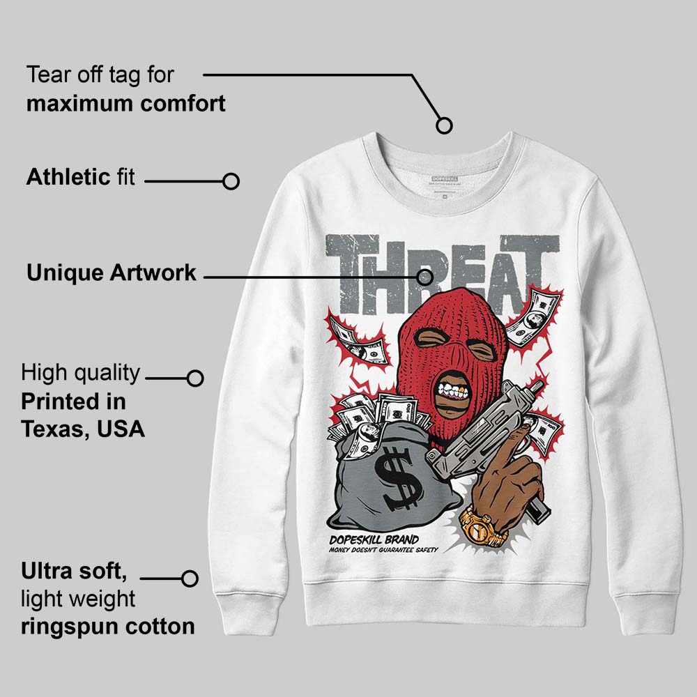 Cool Grey 9s superstreetwear Sweatshirt Under Threat Graphic