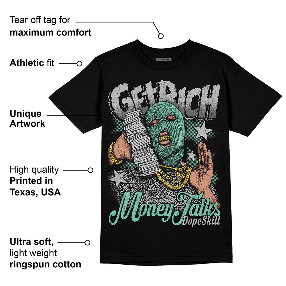 Green Glow 3s superstreetwear T-Shirt Get Rich Graphic