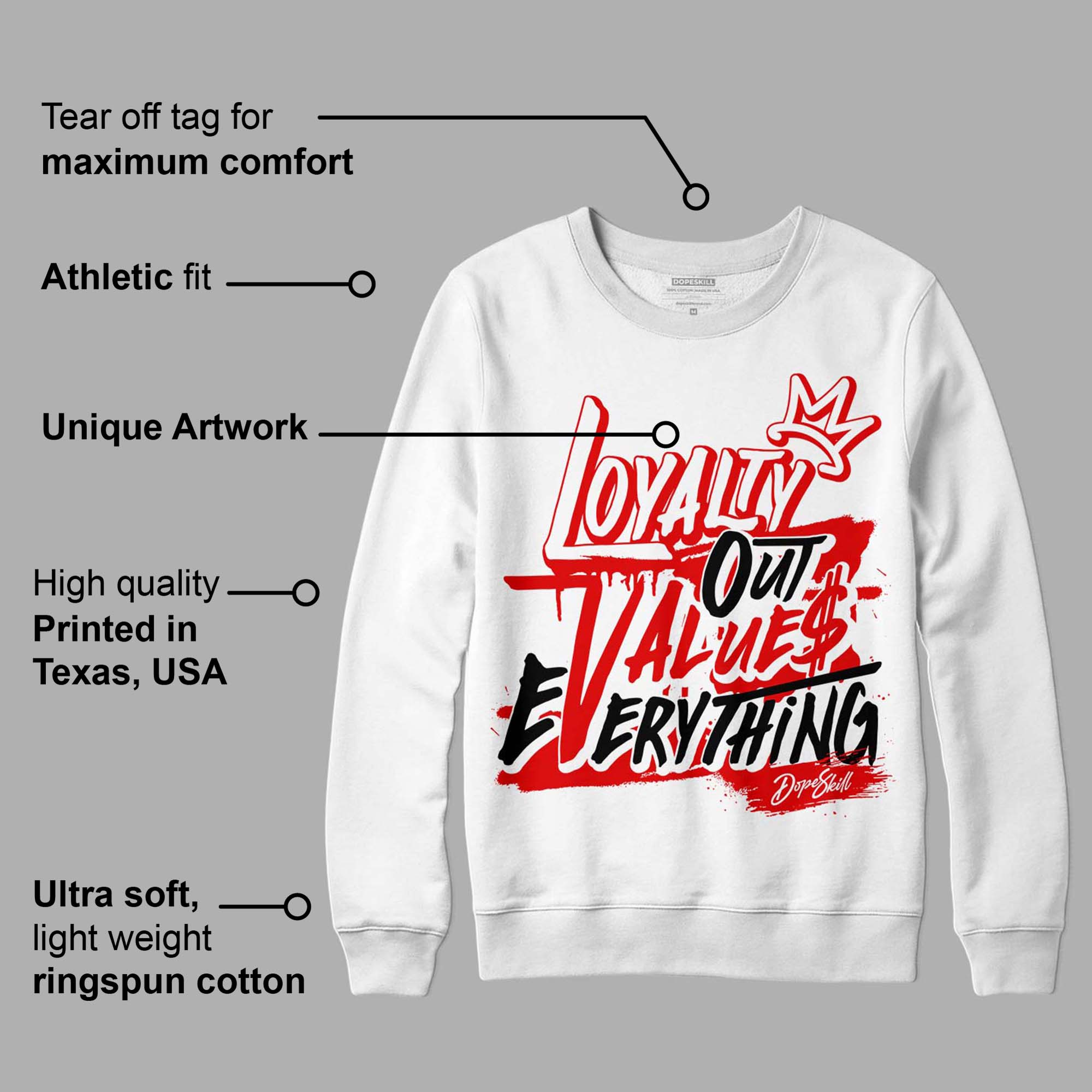 Red Cement 4S superstreetwear Sweatshirt LOVE Graphic