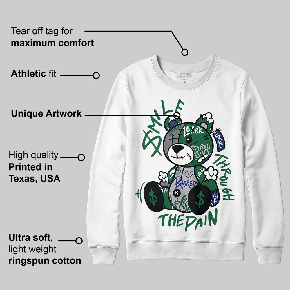 GT-2160 Shamrock Green superstreetwear Sweatshirt Smile Through The Pain Graphic